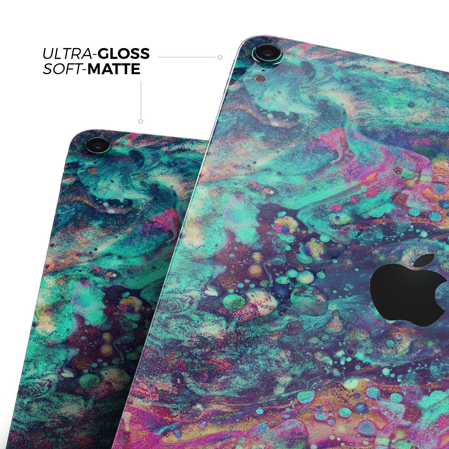 Liquid Abstract Paint Remix V91 skin decal for Apple devices, showcasing vibrant abstract design and premium 3M material.