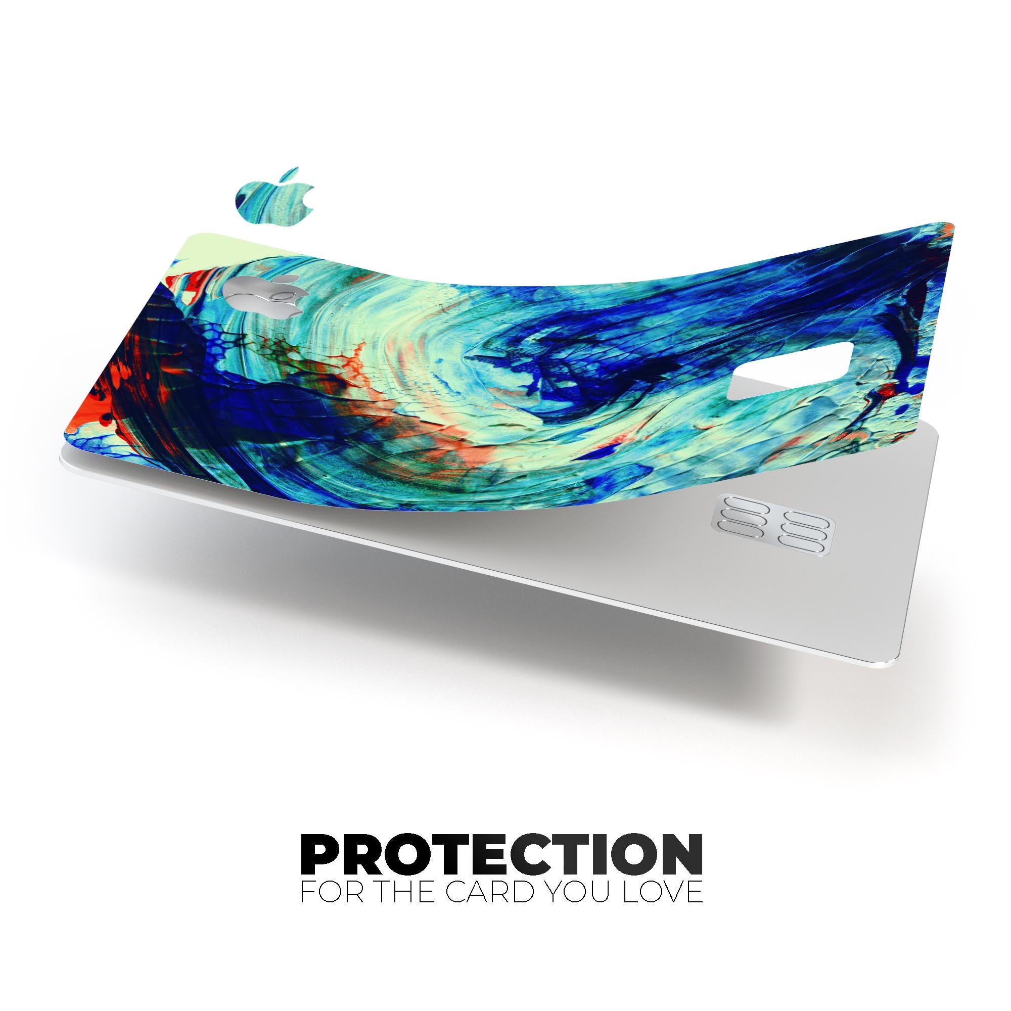 Liquid Abstract Paint Remix V93 skin kit for Apple Card, showcasing premium vinyl design with ultra-gloss finish.