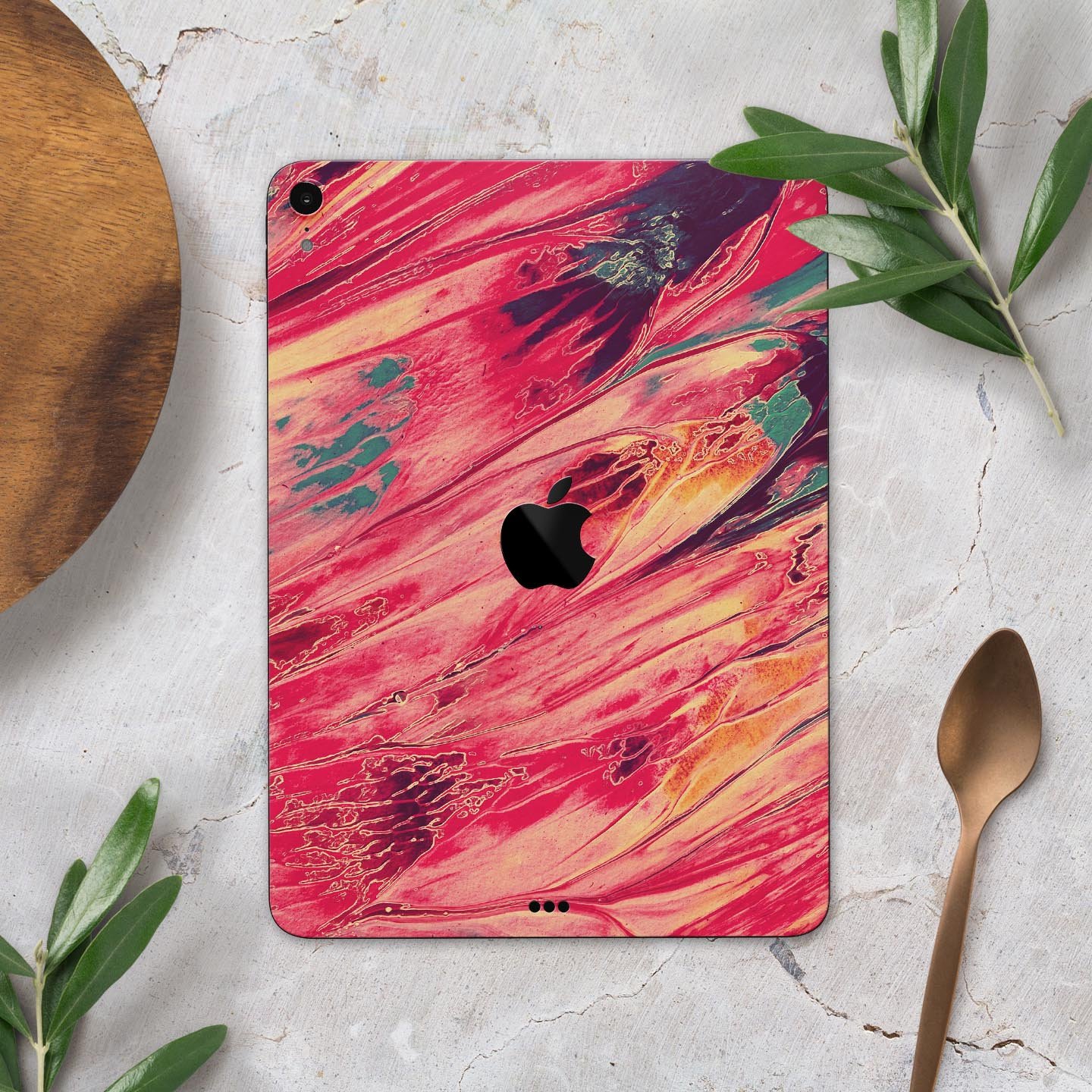 Liquid Abstract Paint Remix V96 skin decal for Apple devices, showcasing vibrant abstract design and premium 3M material.