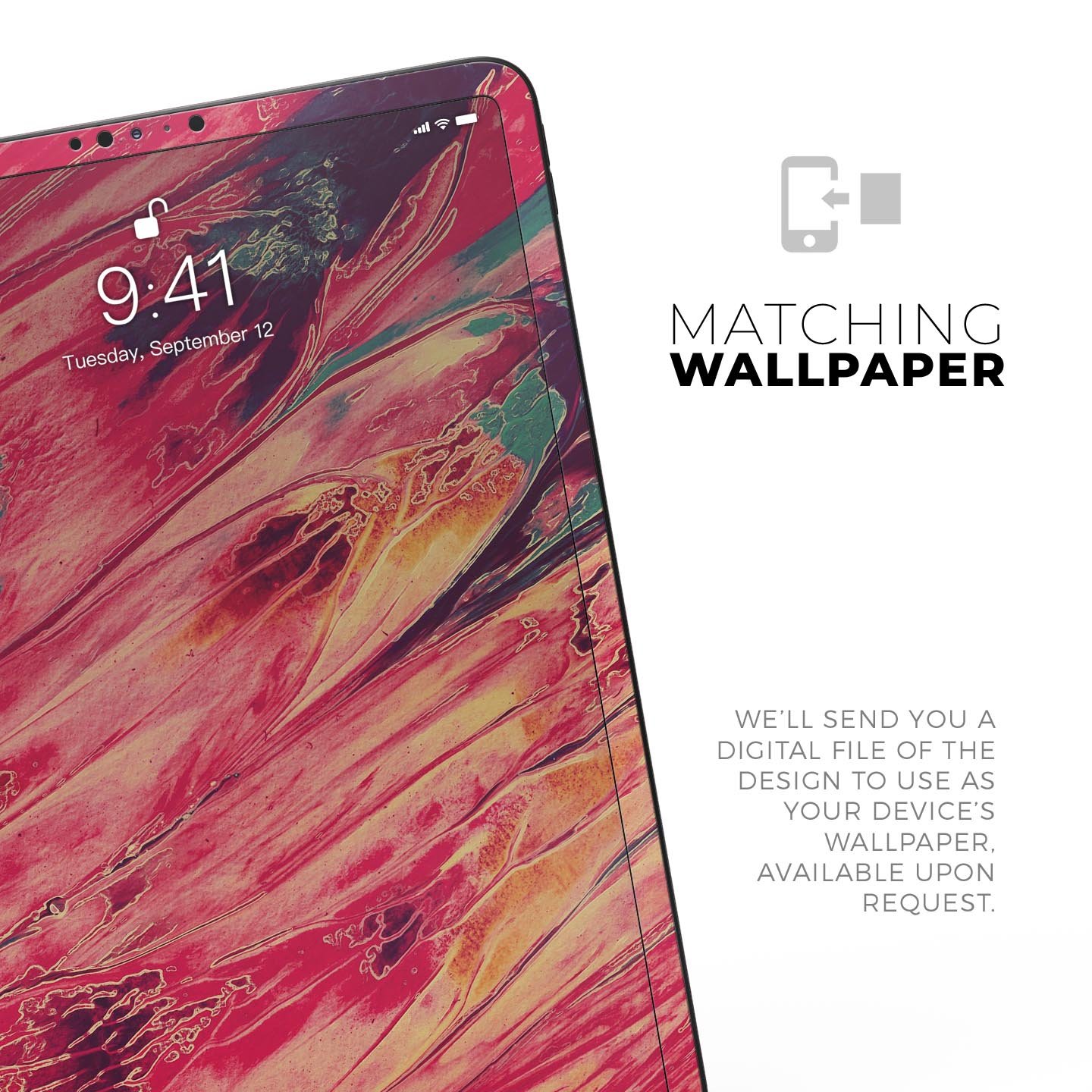 Liquid Abstract Paint Remix V96 skin decal for Apple devices, showcasing vibrant abstract design and premium 3M material.