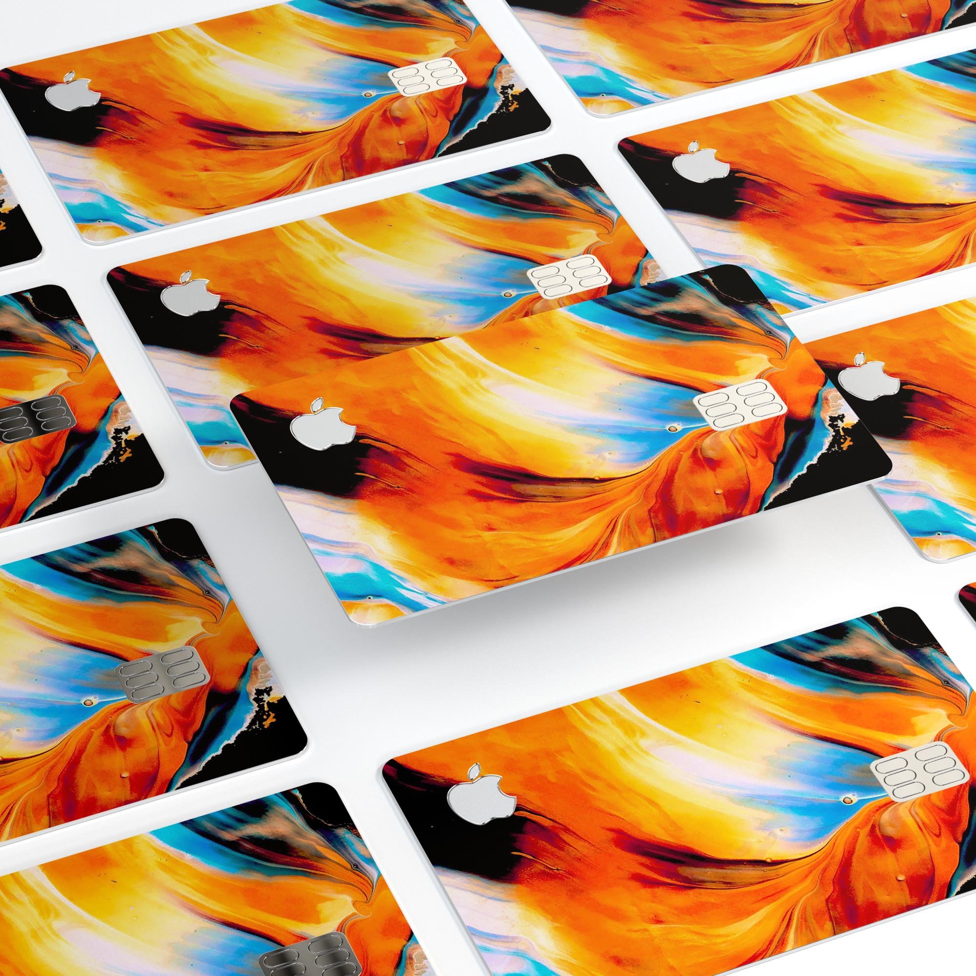 Liquid Abstract Paint V1 skin for Apple Card, showcasing premium vinyl design with glossy finish.