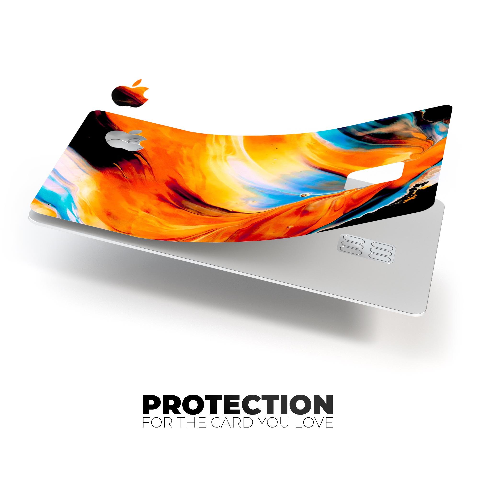 Liquid Abstract Paint V1 skin for Apple Card, showcasing premium vinyl design with glossy finish.