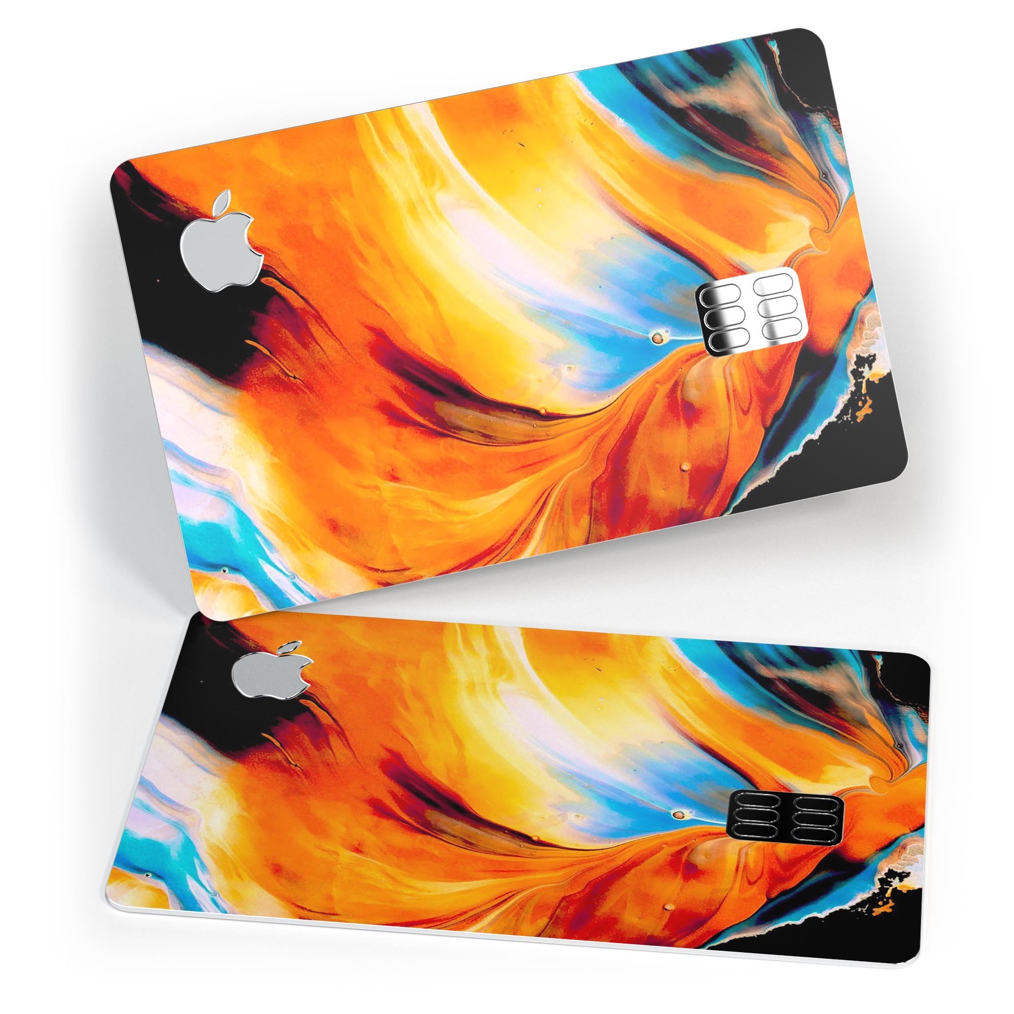 Liquid Abstract Paint V1 skin for Apple Card, showcasing premium vinyl design with glossy finish.