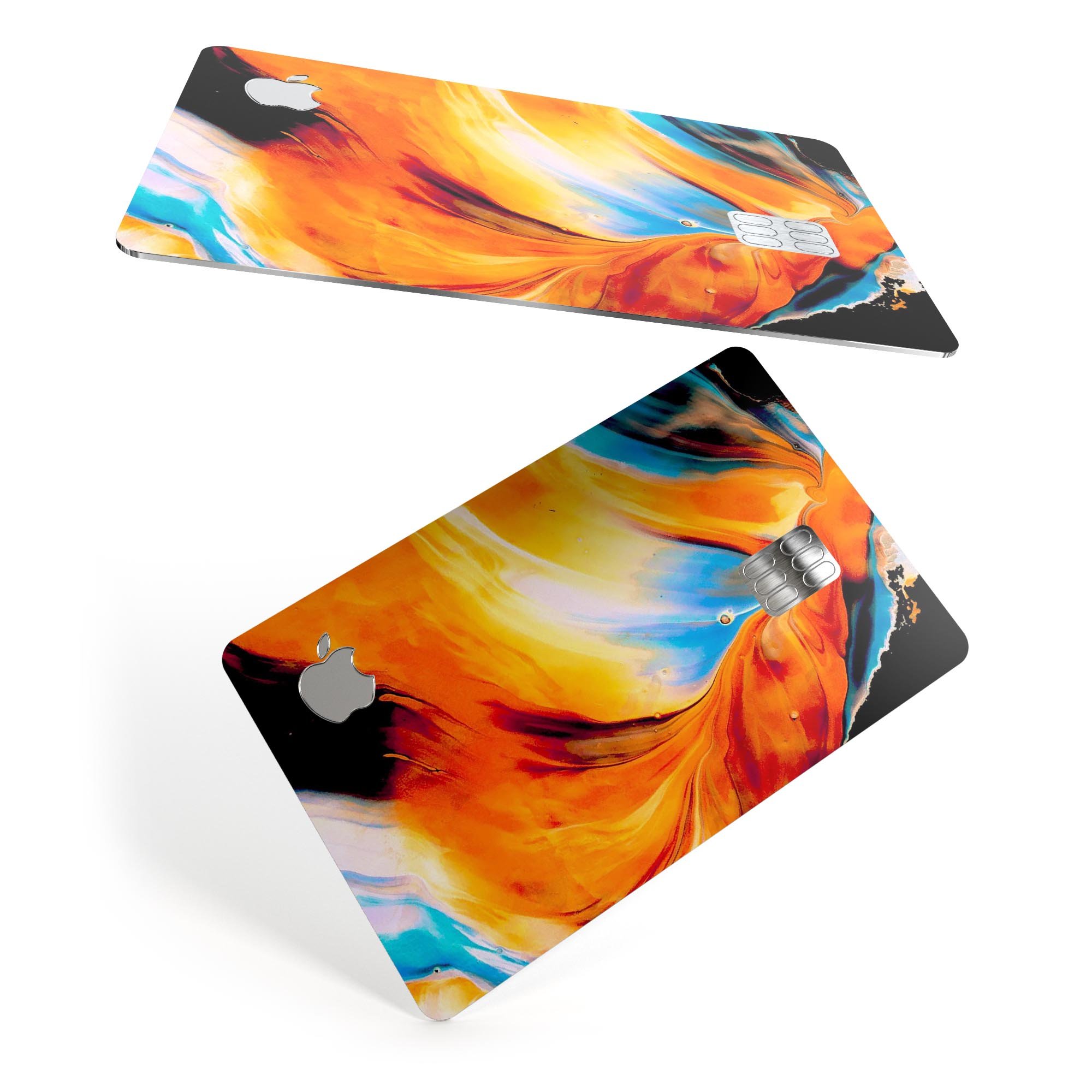 Liquid Abstract Paint V1 skin for Apple Card, showcasing premium vinyl design with glossy finish.