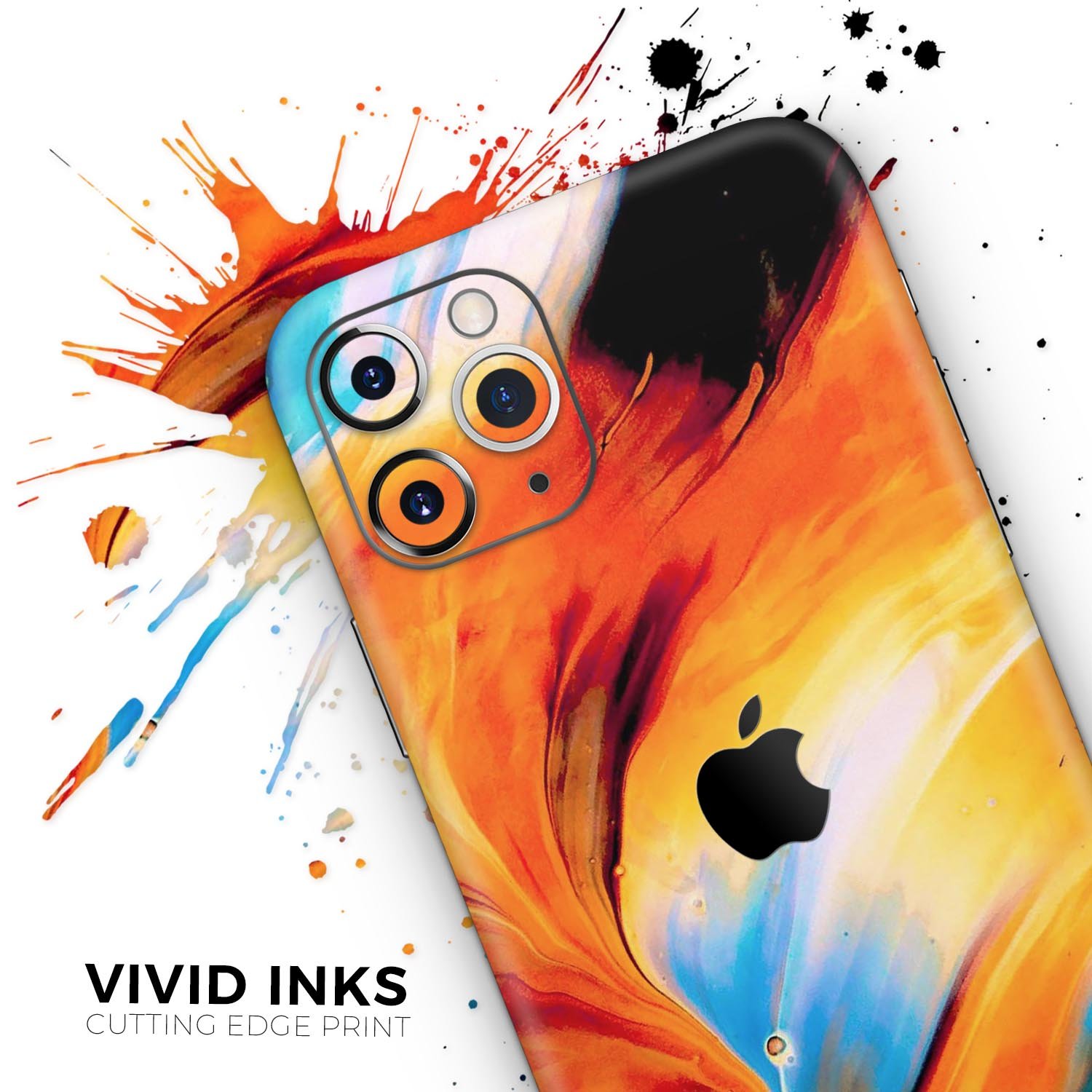 Liquid Abstract Paint V1 skin for Apple iPhone, showcasing vibrant colors and a sleek design.