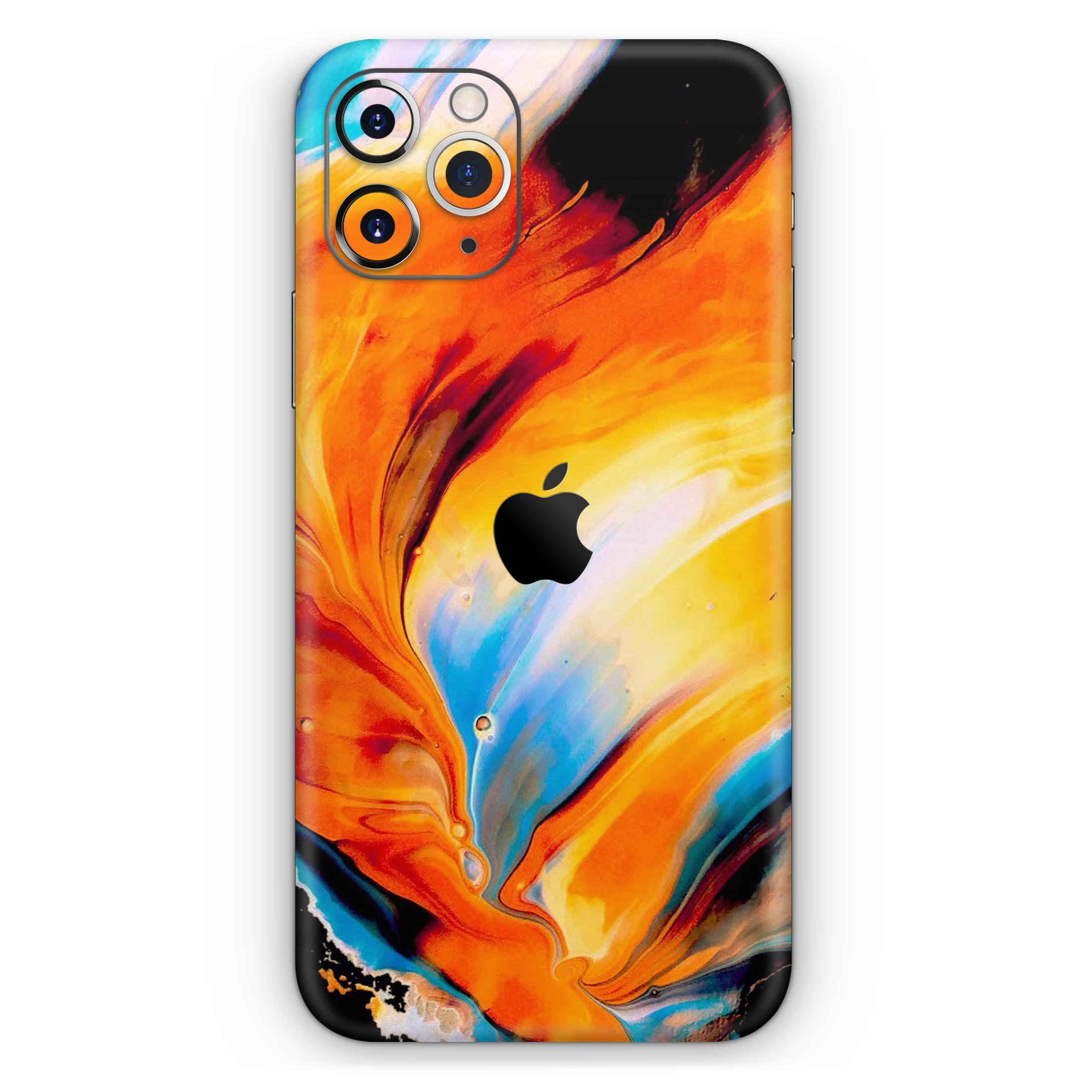 Liquid Abstract Paint V1 skin for Apple iPhone, showcasing vibrant colors and a sleek design.