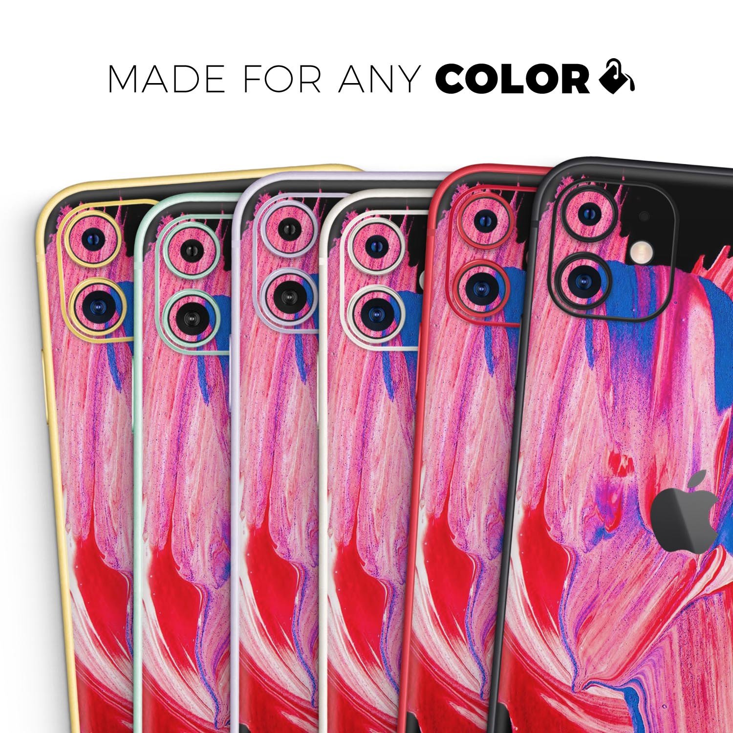 Liquid Abstract Paint V10 skin for Apple iPhone, showcasing vibrant colors and sleek design.