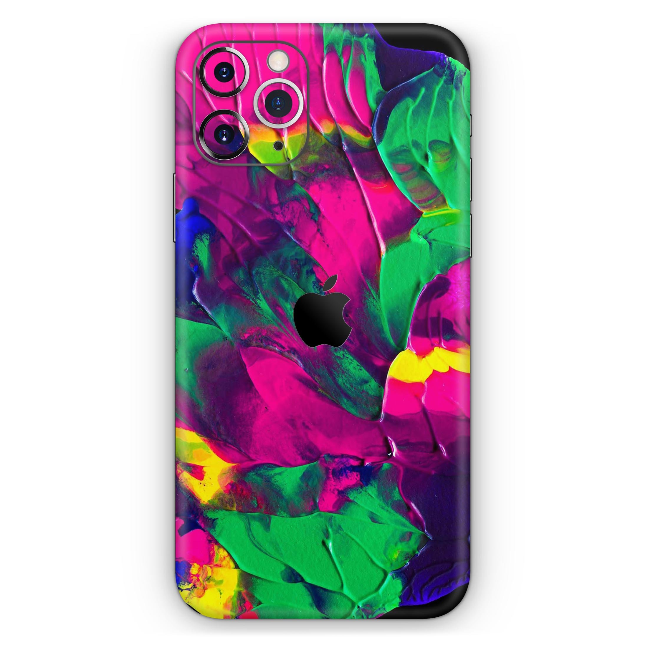 Liquid Abstract Paint V12 skin for Apple iPhone, showcasing vibrant colors and a sleek design.