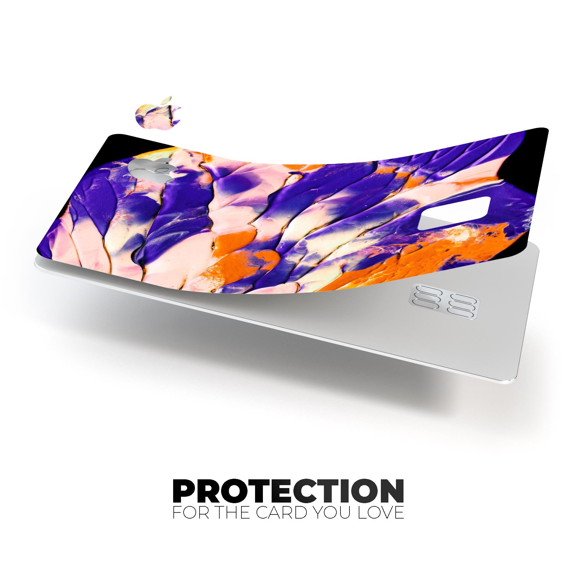 Liquid Abstract Paint V13 skin for Apple Card, showcasing vibrant design and premium vinyl material.