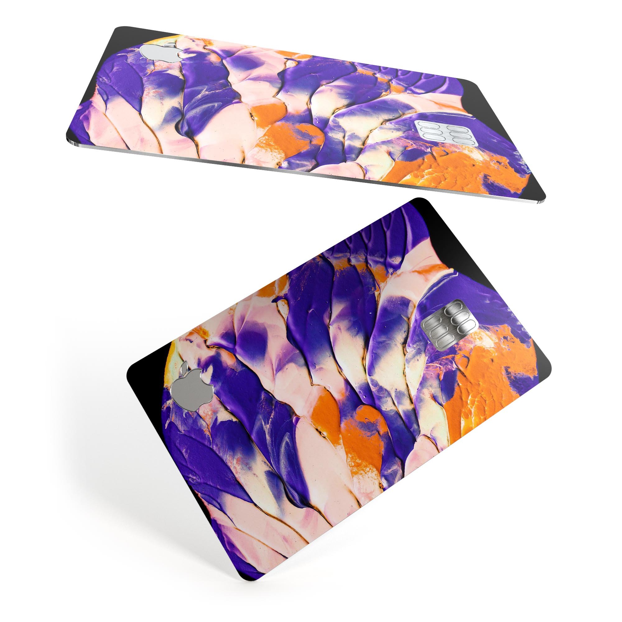 Liquid Abstract Paint V13 skin for Apple Card, showcasing vibrant design and premium vinyl material.