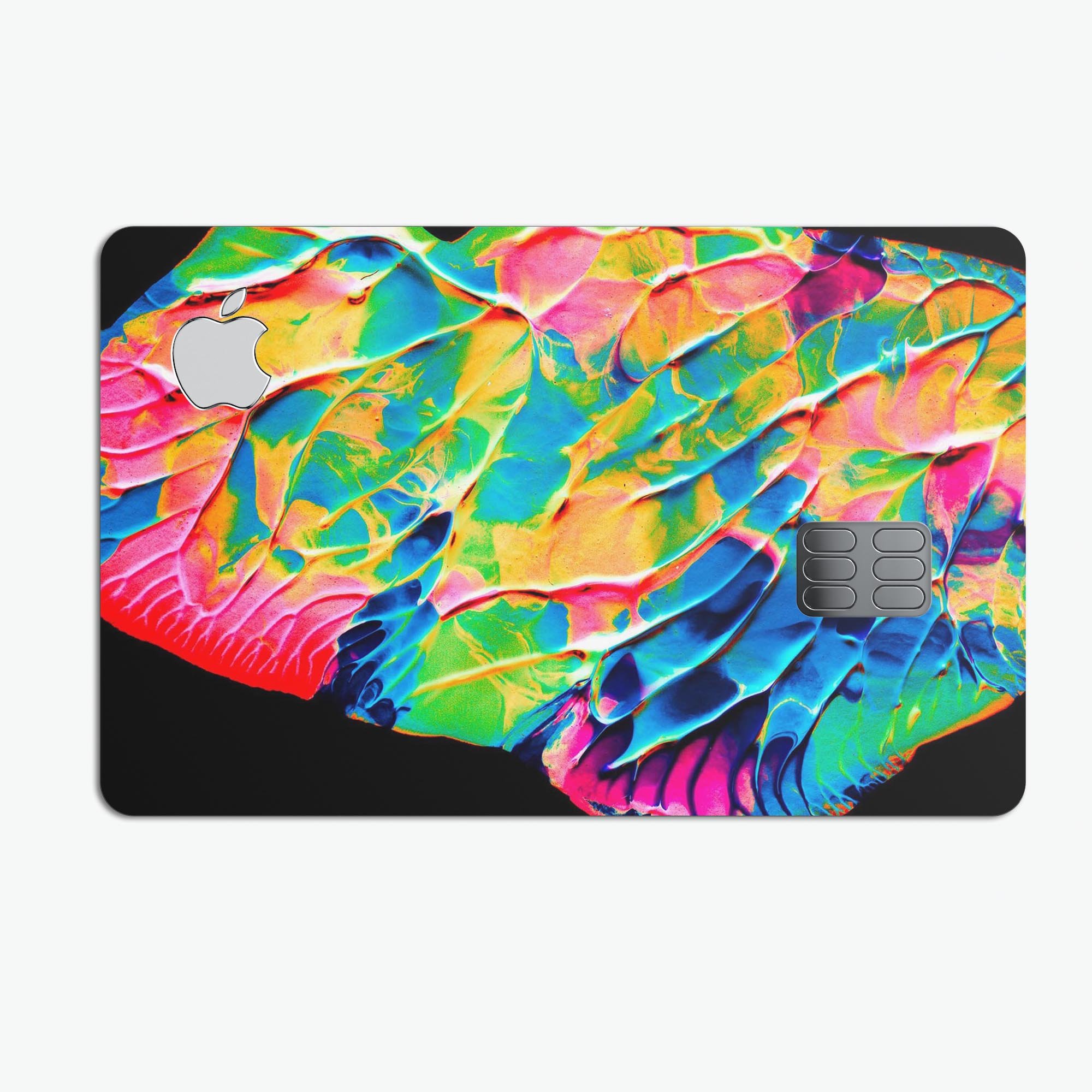 Liquid Abstract Paint V14 skin kit for Apple Card, showcasing premium vinyl design with bubble-free installation features.