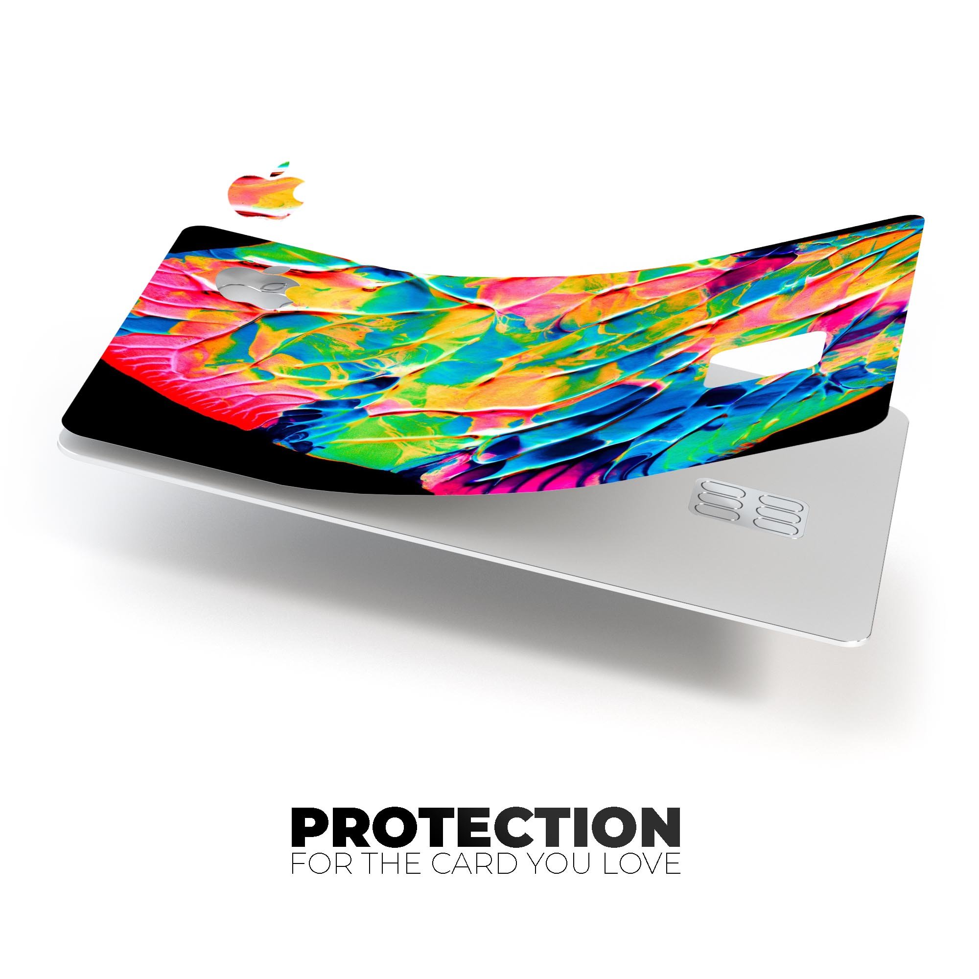 Liquid Abstract Paint V14 skin kit for Apple Card, showcasing premium vinyl design with bubble-free installation features.