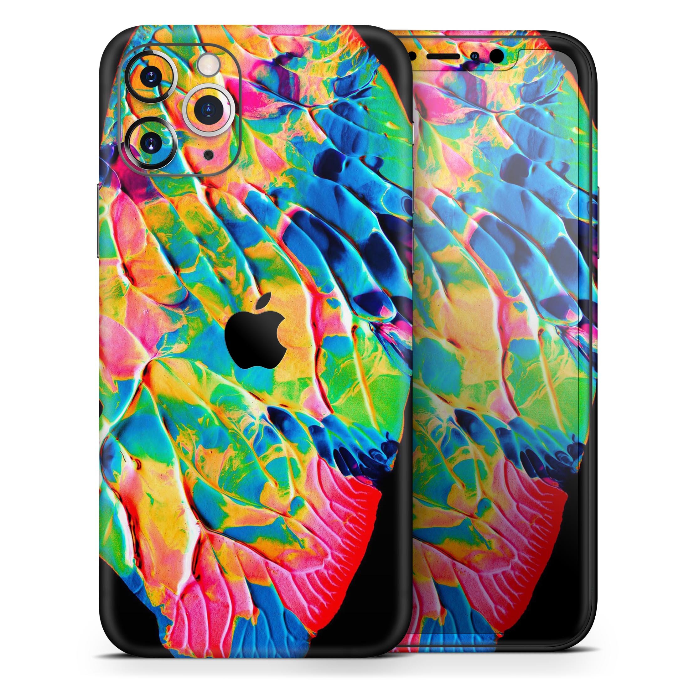 Liquid Abstract Paint V14 skin for Apple iPhone, showcasing vibrant colors and a sleek design.