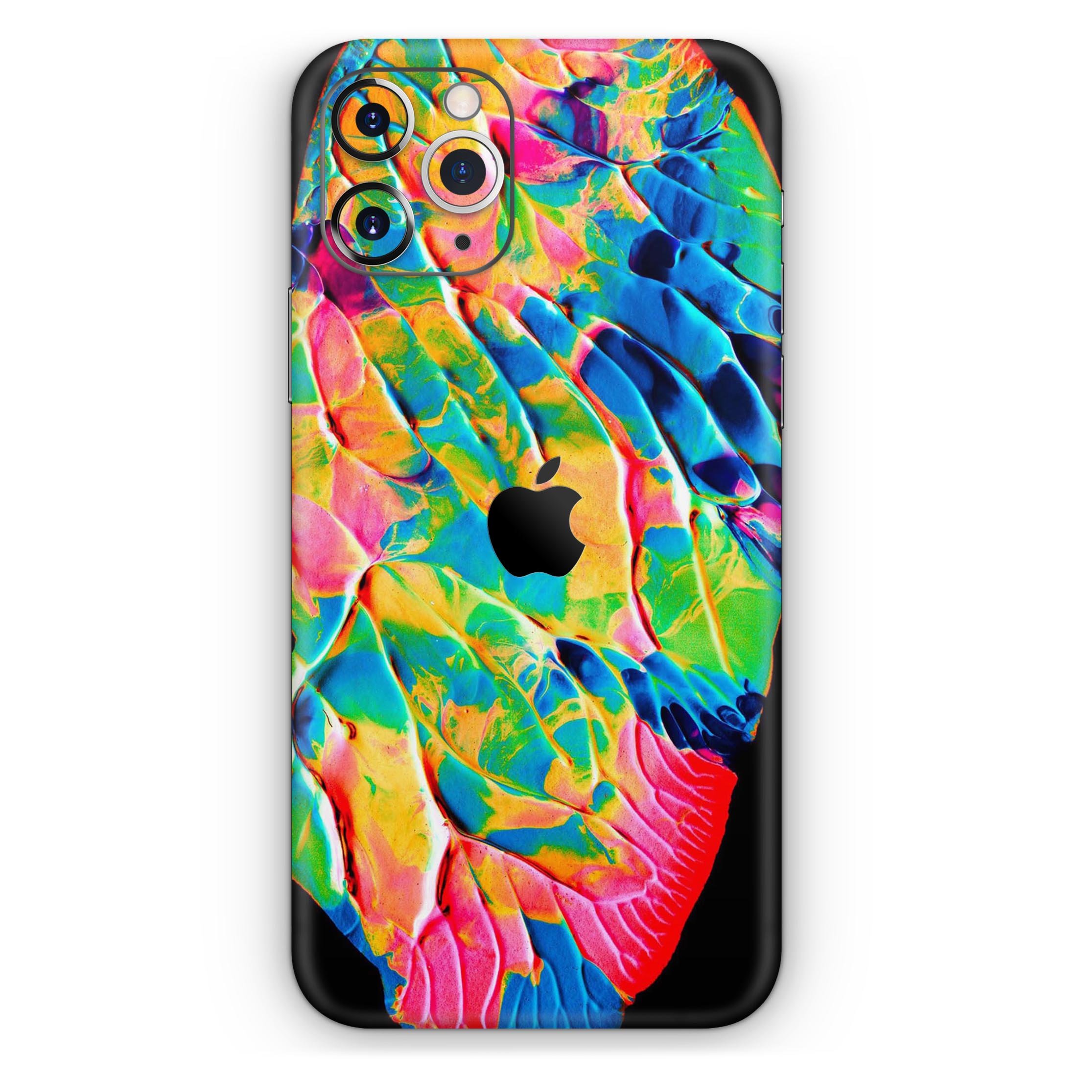 Liquid Abstract Paint V14 skin for Apple iPhone, showcasing vibrant colors and a sleek design.