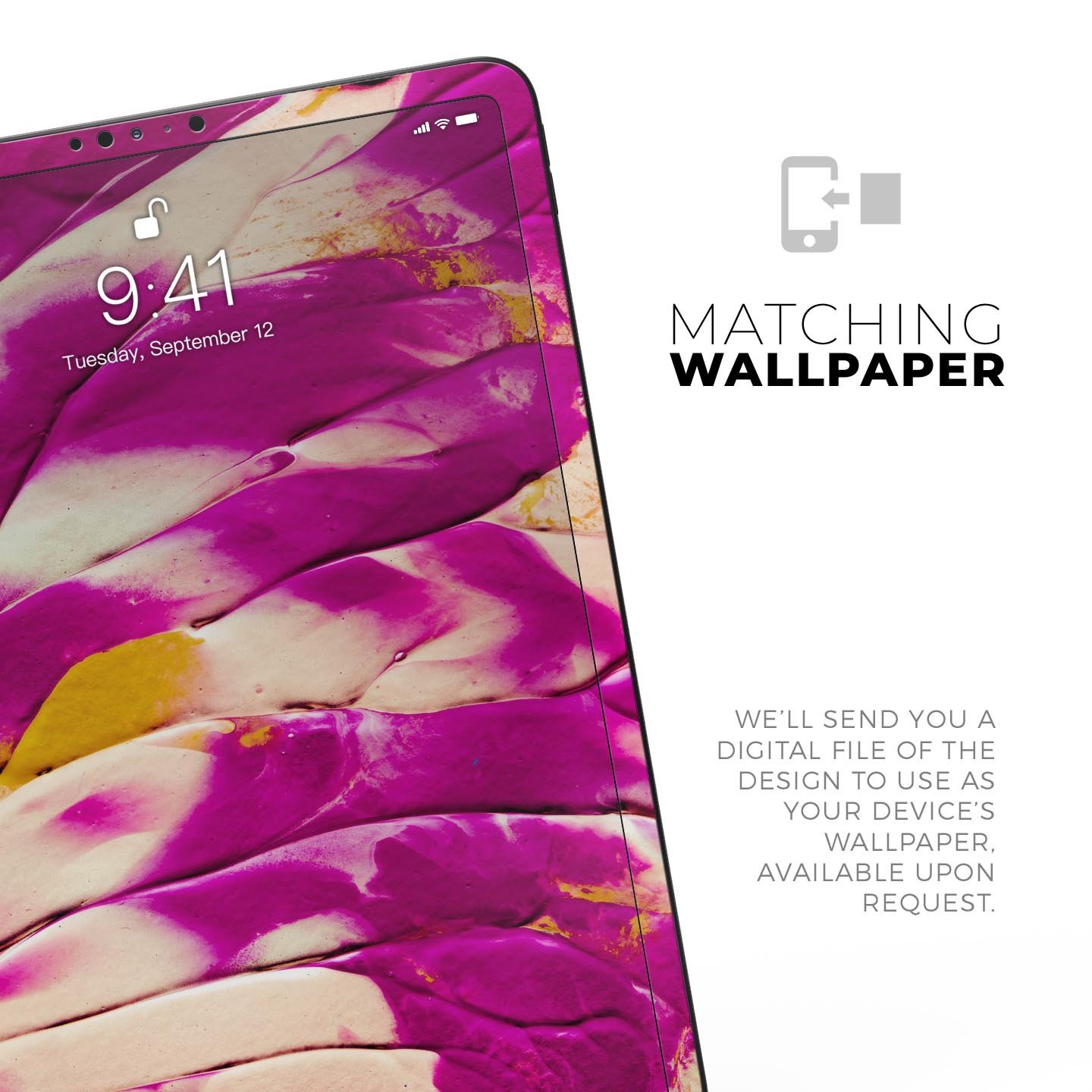 Liquid Abstract Paint V15 skin decal for Apple iPad, showcasing vibrant abstract design and premium 3M material.