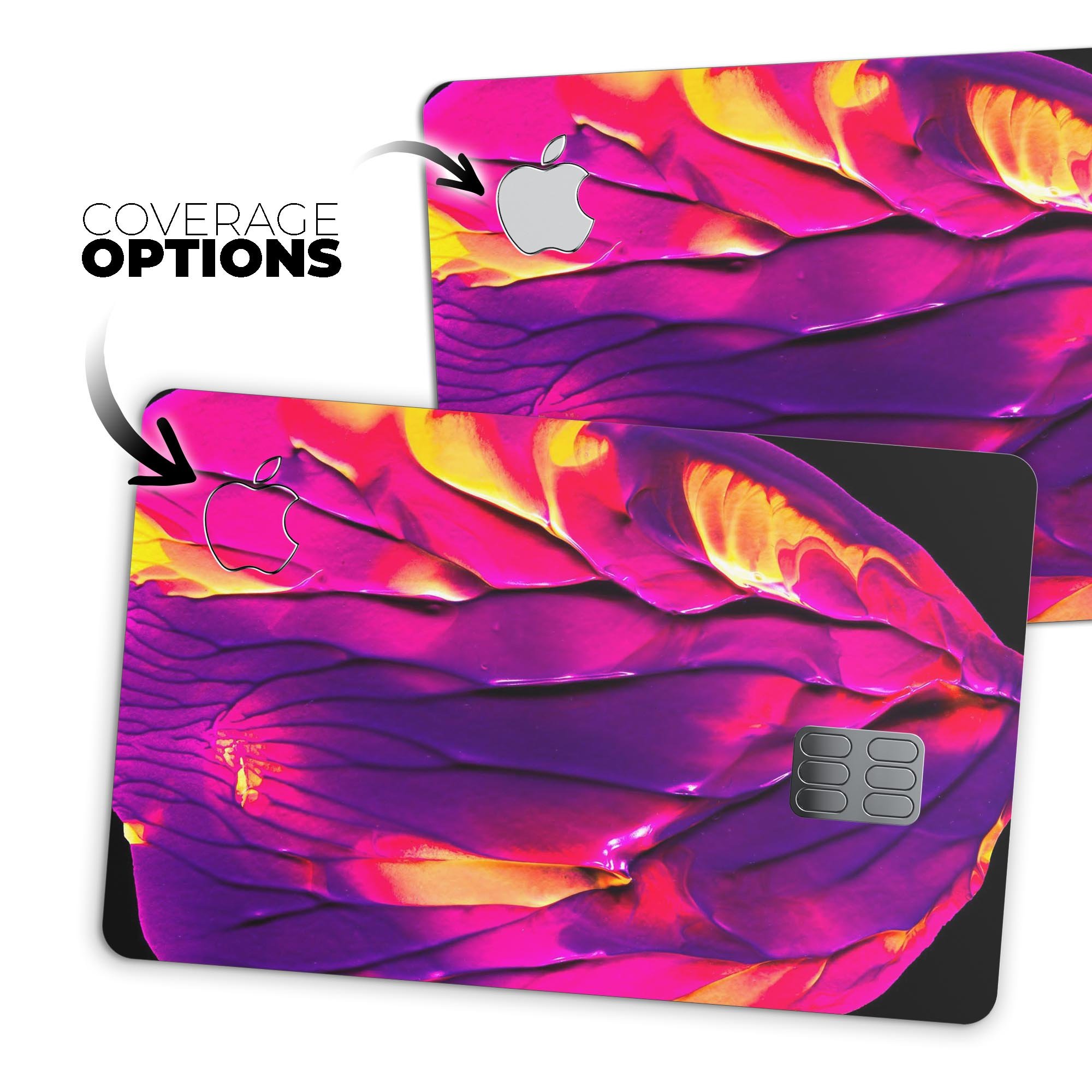 Liquid Abstract Paint V17 skin kit for Apple Card, showcasing premium vinyl design and finishes.