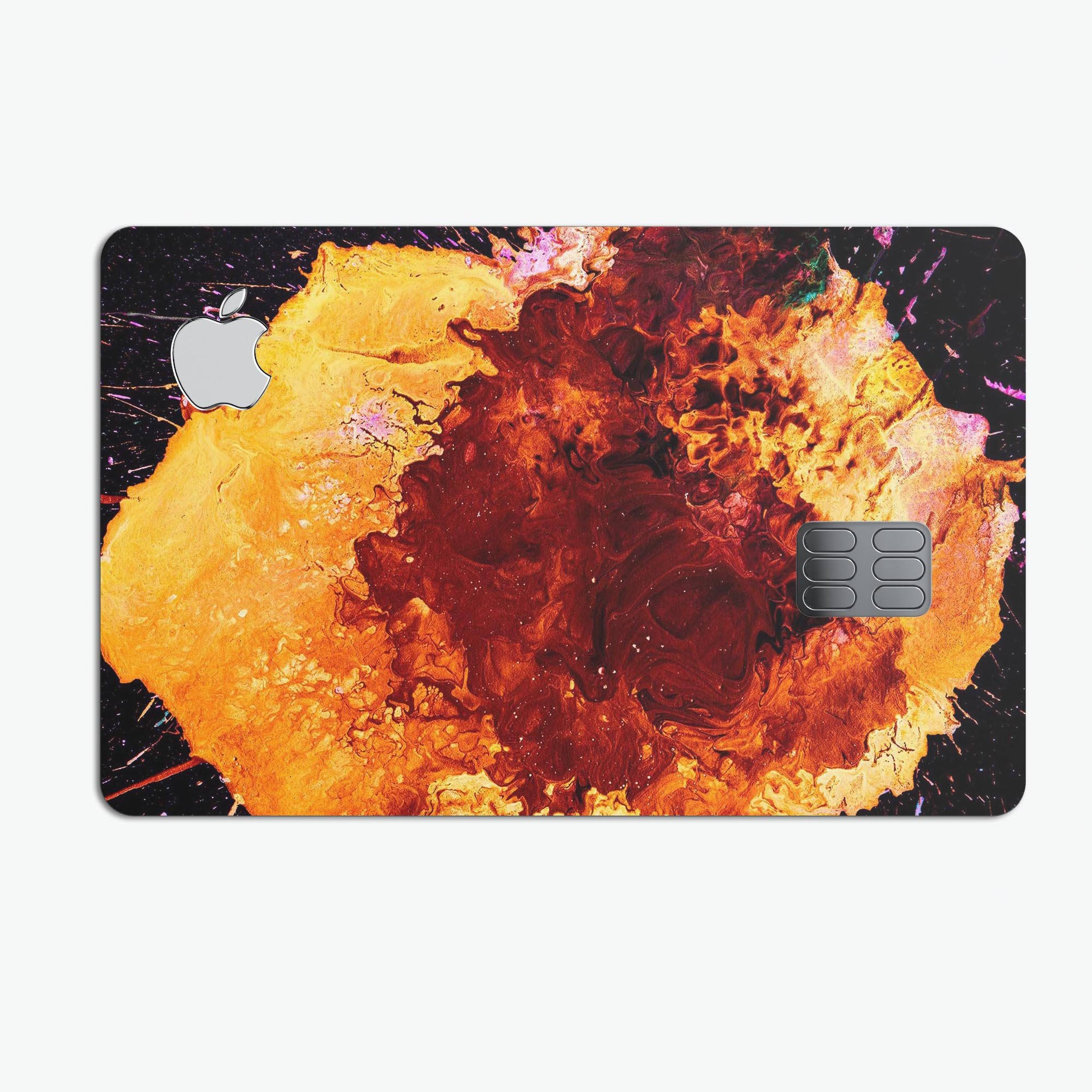 Liquid Abstract Paint V18 skin kit for Apple Card, showcasing premium vinyl design and finishes.