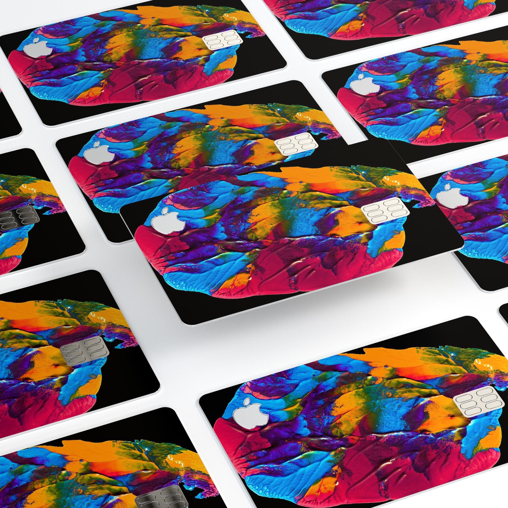 Liquid Abstract Paint V19 skin kit for Apple Card, showcasing premium vinyl design with bubble-free installation.