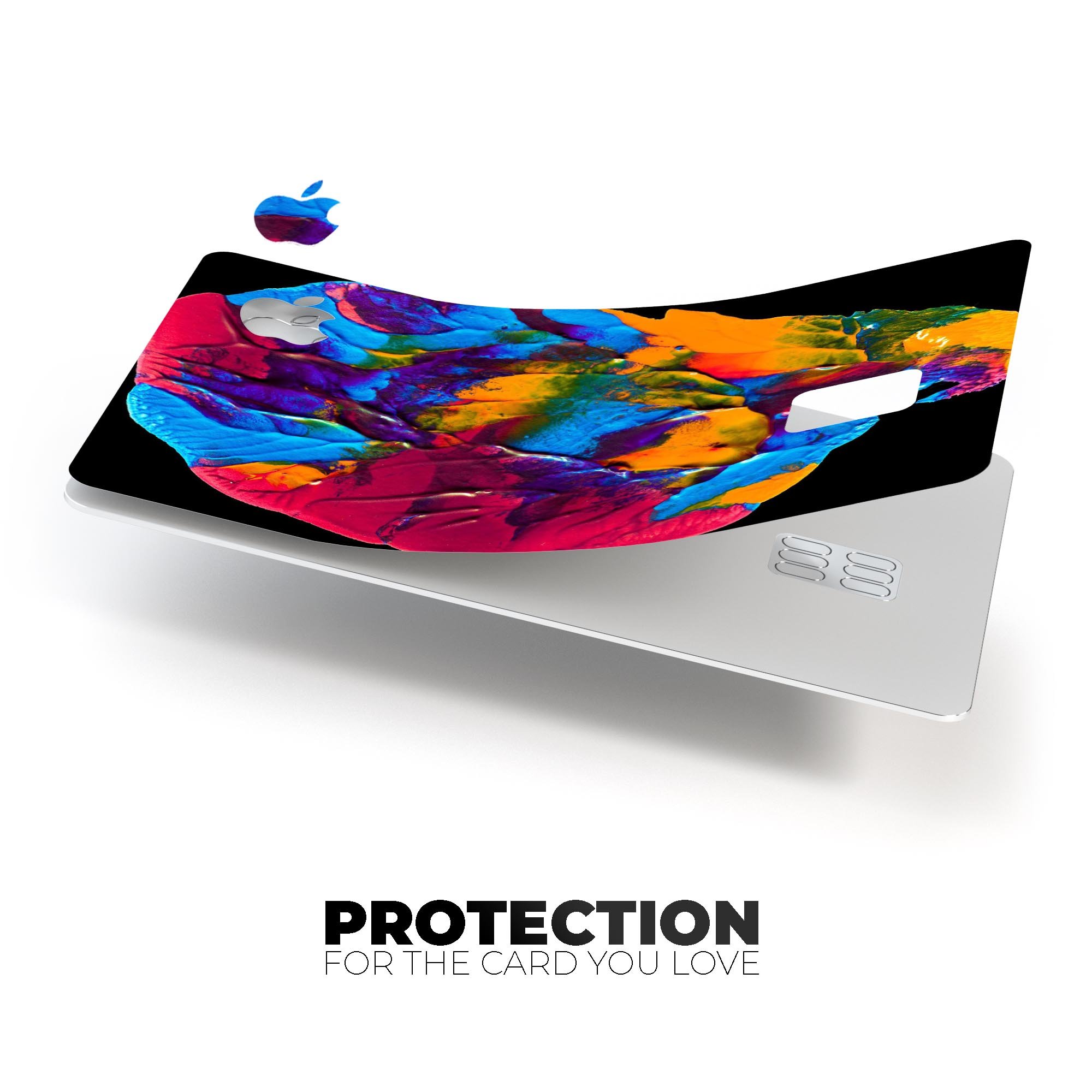 Liquid Abstract Paint V19 skin kit for Apple Card, showcasing premium vinyl design with bubble-free installation.