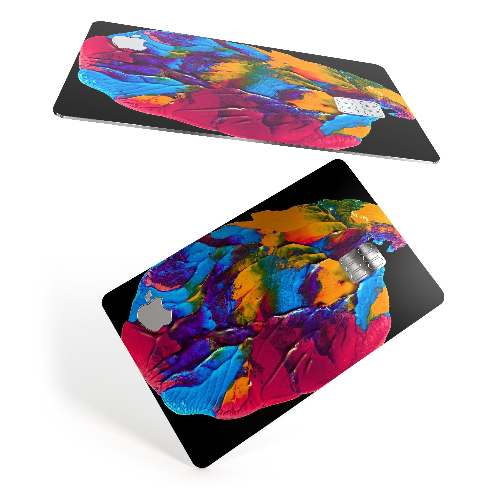 Liquid Abstract Paint V19 skin kit for Apple Card, showcasing premium vinyl design with bubble-free installation.