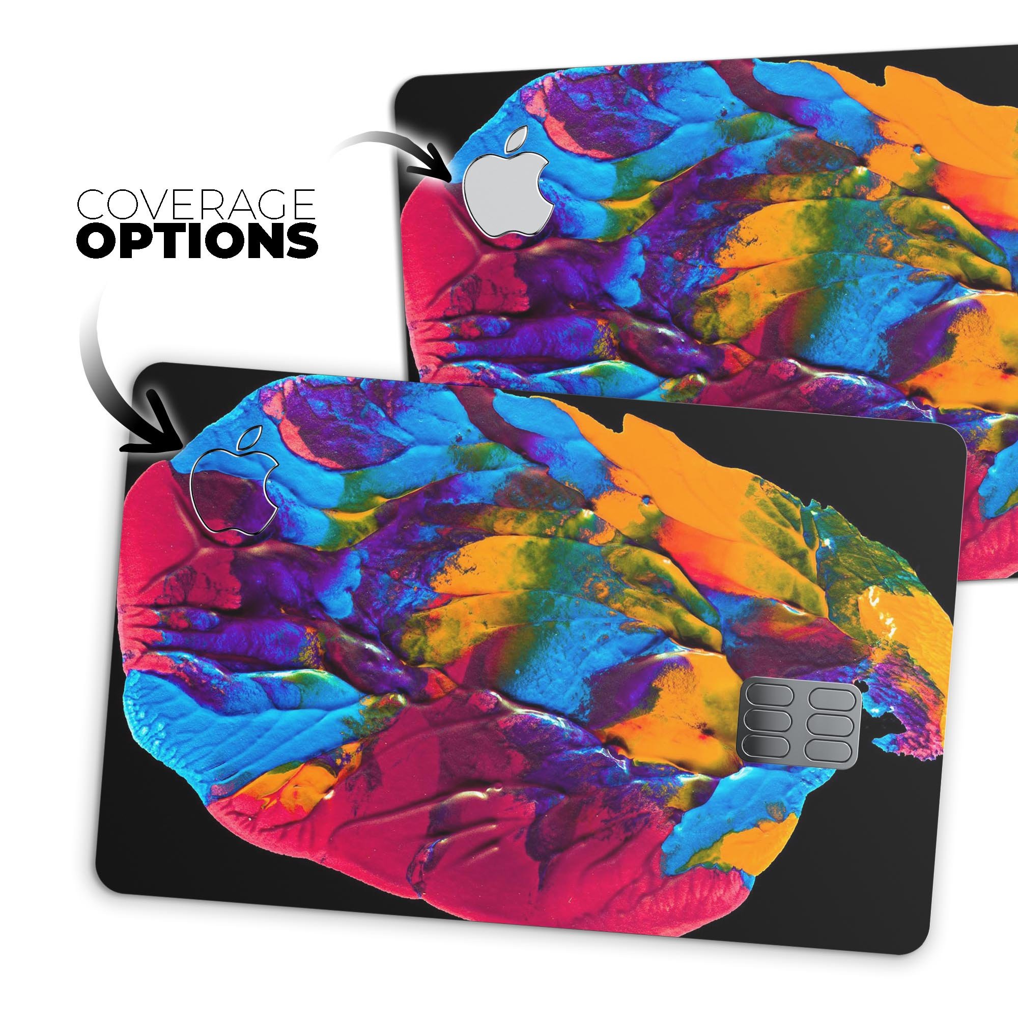 Liquid Abstract Paint V19 skin kit for Apple Card, showcasing premium vinyl design with bubble-free installation.