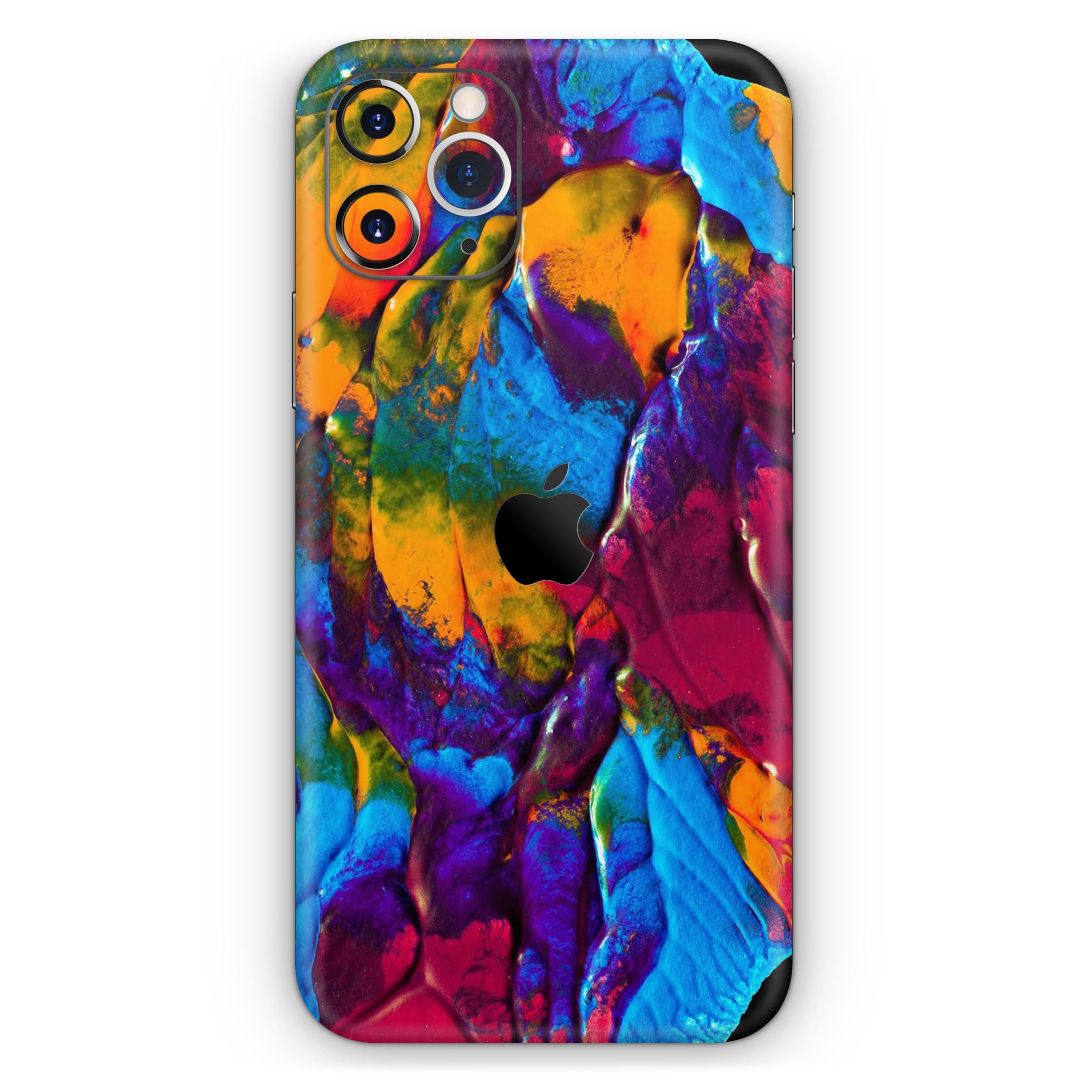 Liquid Abstract Paint V19 skin for Apple iPhone, showcasing vibrant colors and premium vinyl material.