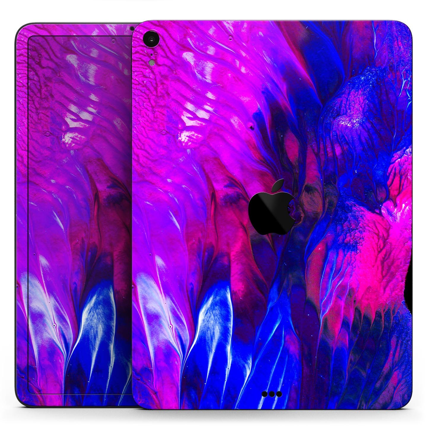 Liquid Abstract Paint V22 skin decal for Apple iPad, showcasing vibrant colors and a sleek design, made from premium 3M materials.