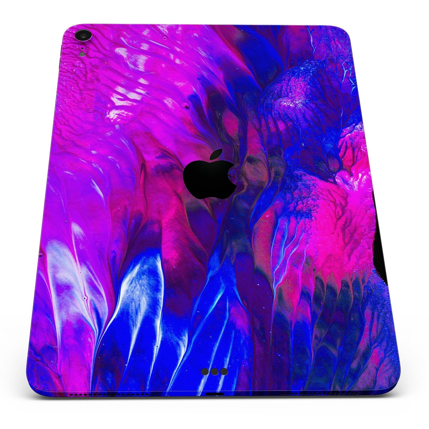 Liquid Abstract Paint V22 skin decal for Apple iPad, showcasing vibrant colors and a sleek design, made from premium 3M materials.