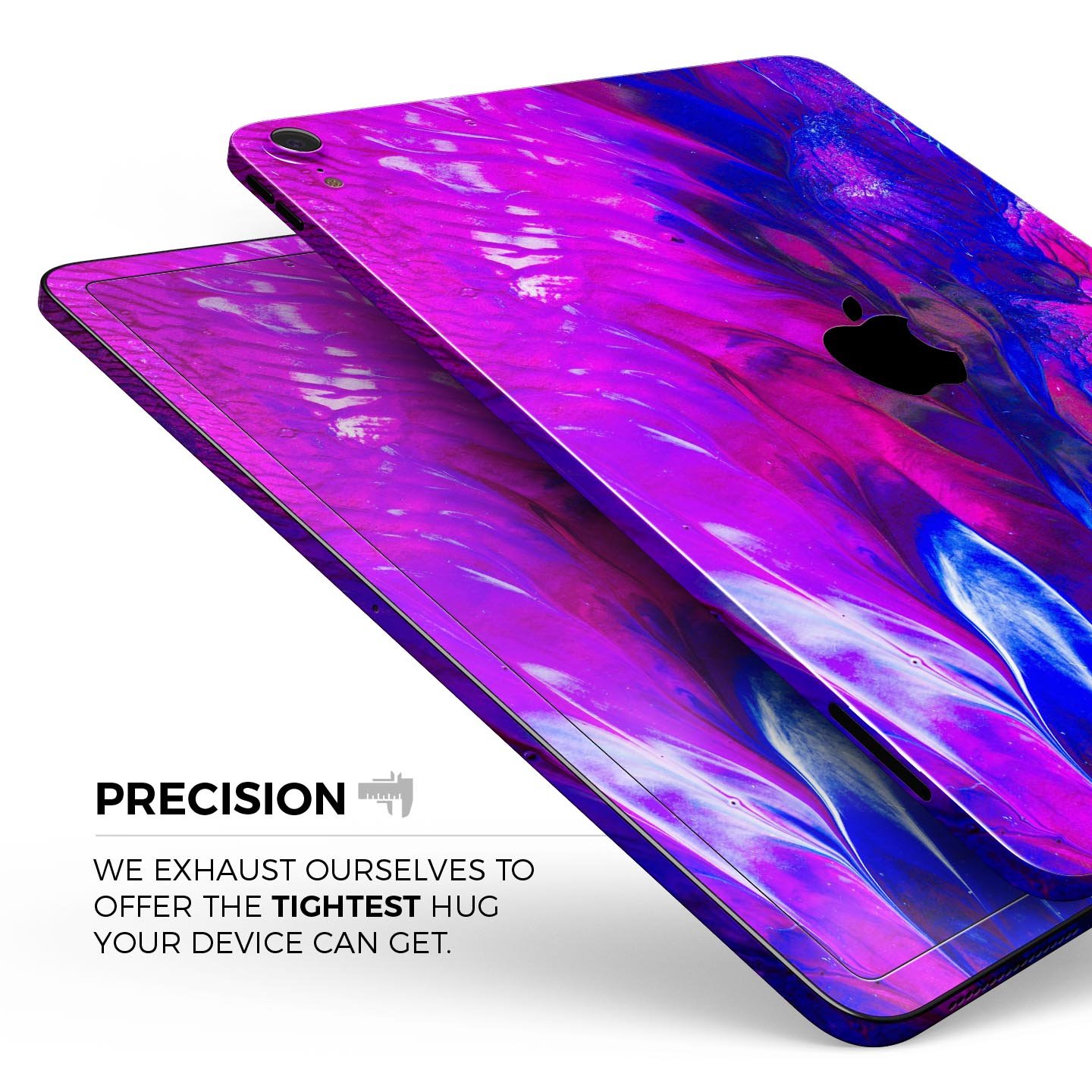 Liquid Abstract Paint V22 skin decal for Apple iPad, showcasing vibrant colors and a sleek design, made from premium 3M materials.