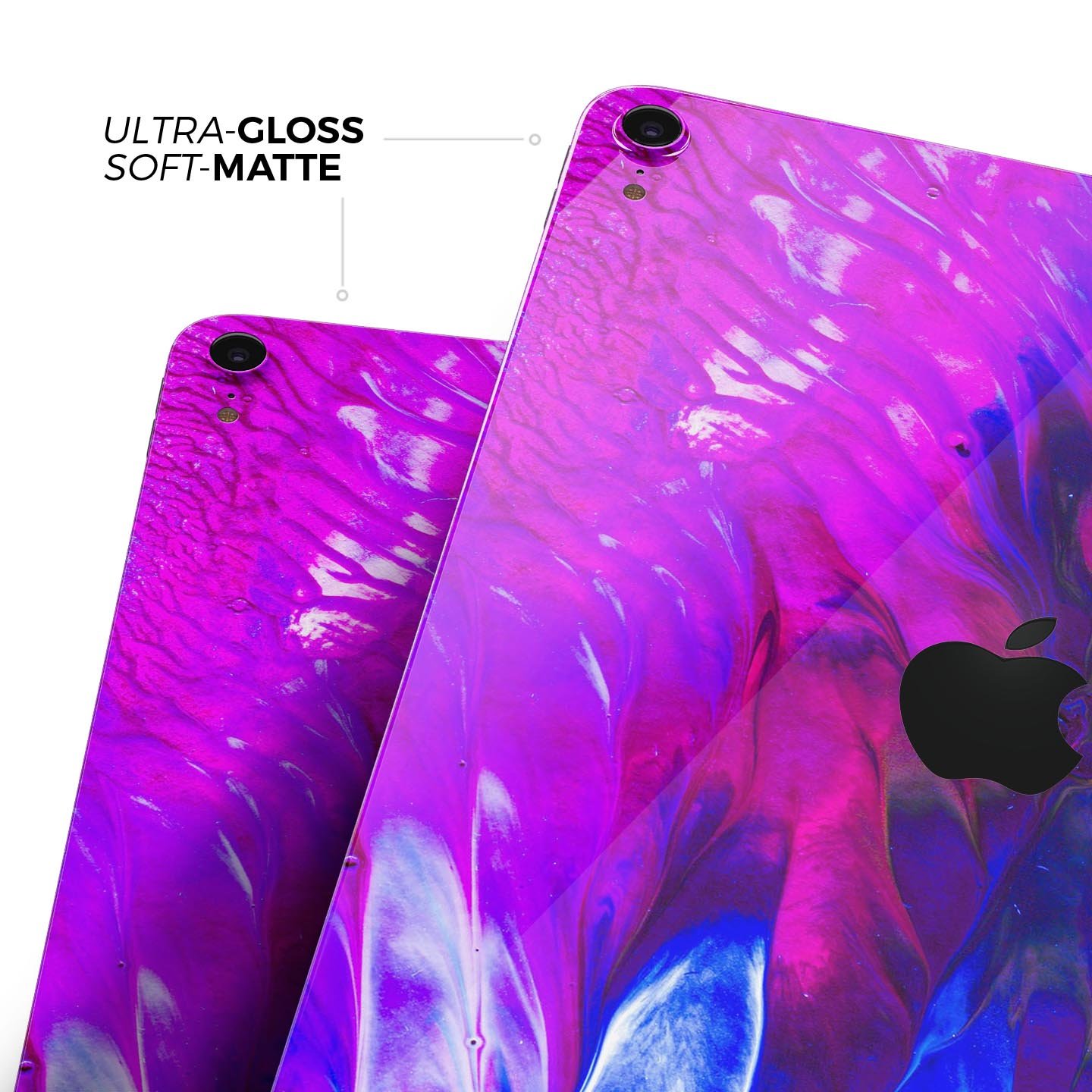 Liquid Abstract Paint V22 skin decal for Apple iPad, showcasing vibrant colors and a sleek design, made from premium 3M materials.