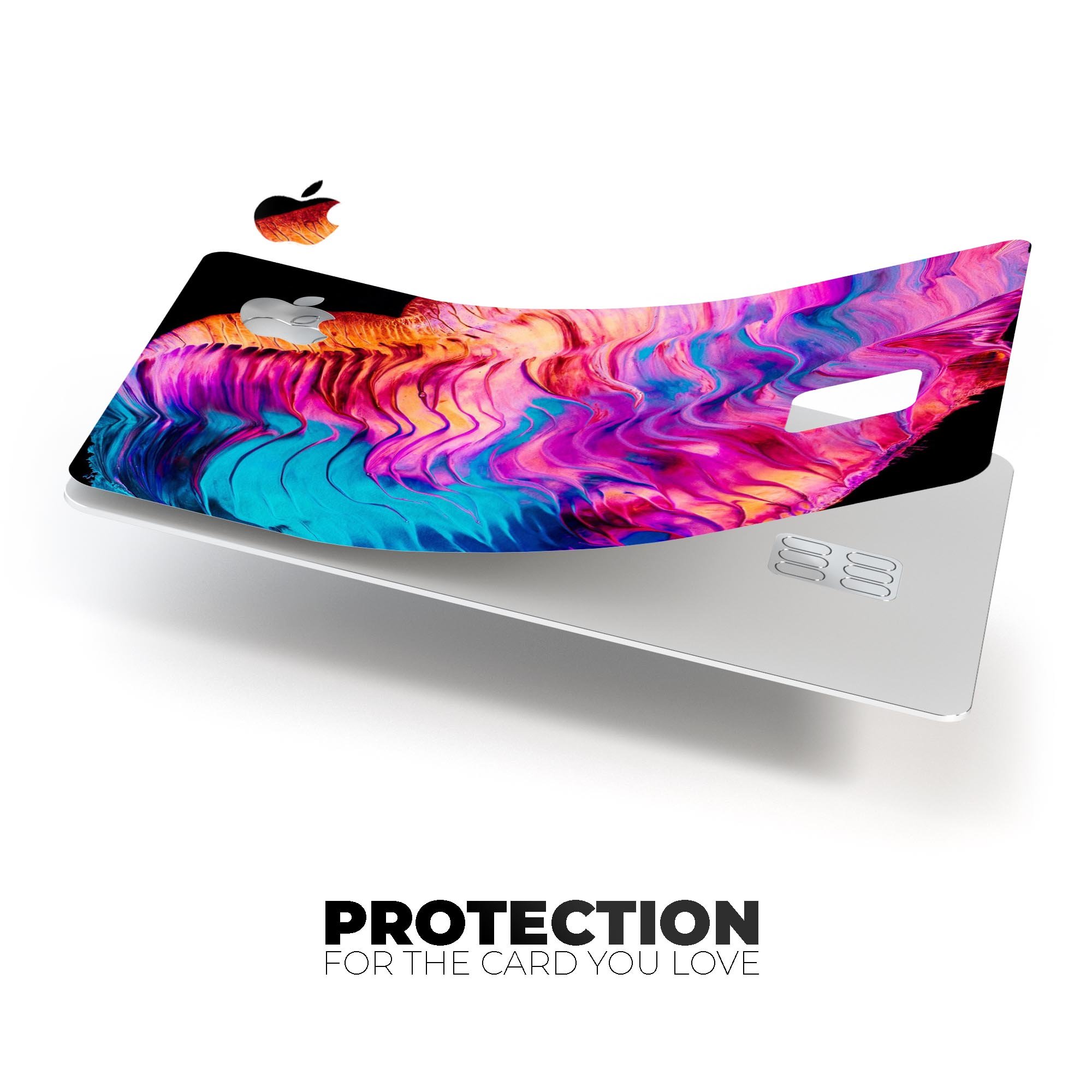 Liquid Abstract Paint V2 skin for Apple Card, showcasing premium vinyl design with bubble-free installation and glossy finish.