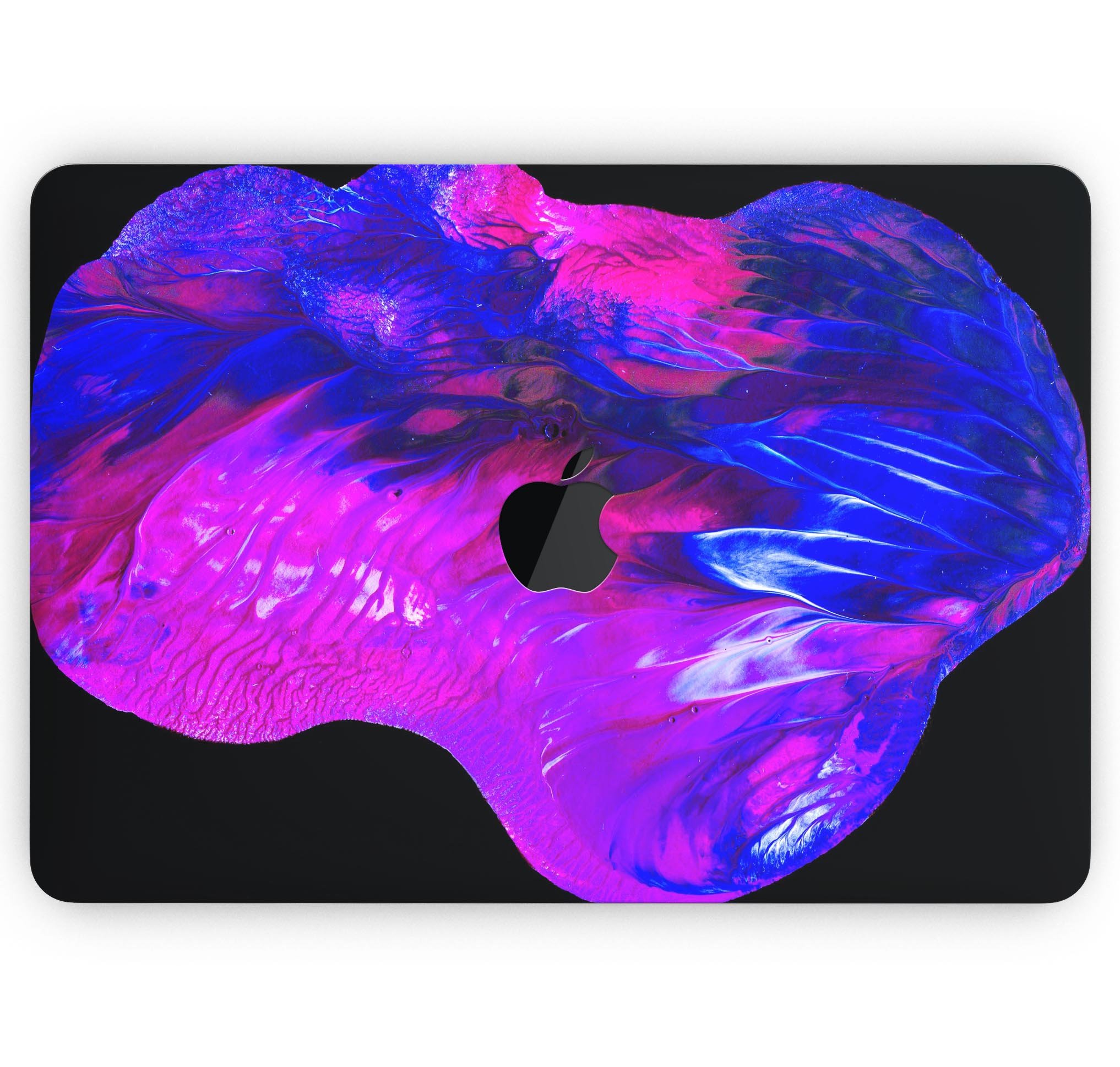 Liquid Abstract Paint V22 skin decal wrap kit for Apple MacBook, showcasing vibrant colors and a sleek design.