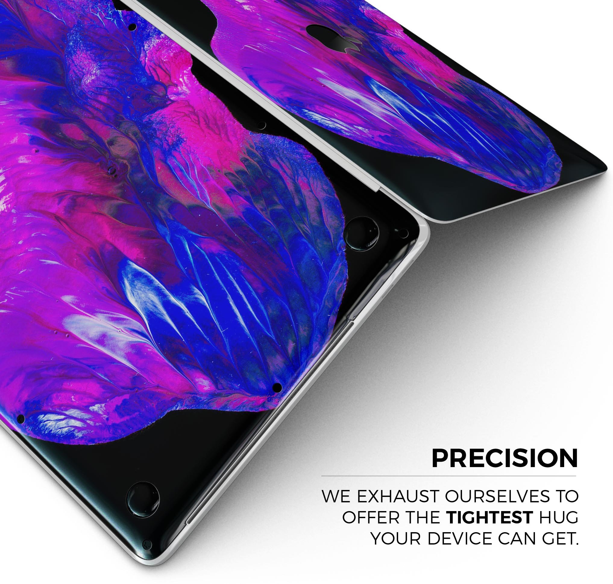 Liquid Abstract Paint V22 skin decal wrap kit for Apple MacBook, showcasing vibrant colors and a sleek design.