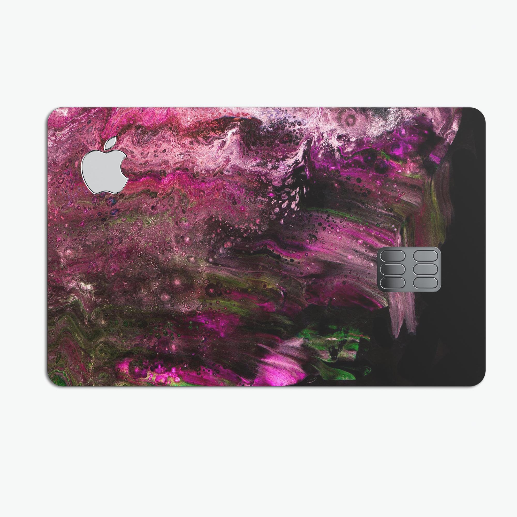 Liquid Abstract Paint V23 skin kit for Apple Card, showcasing premium vinyl design and finishes.