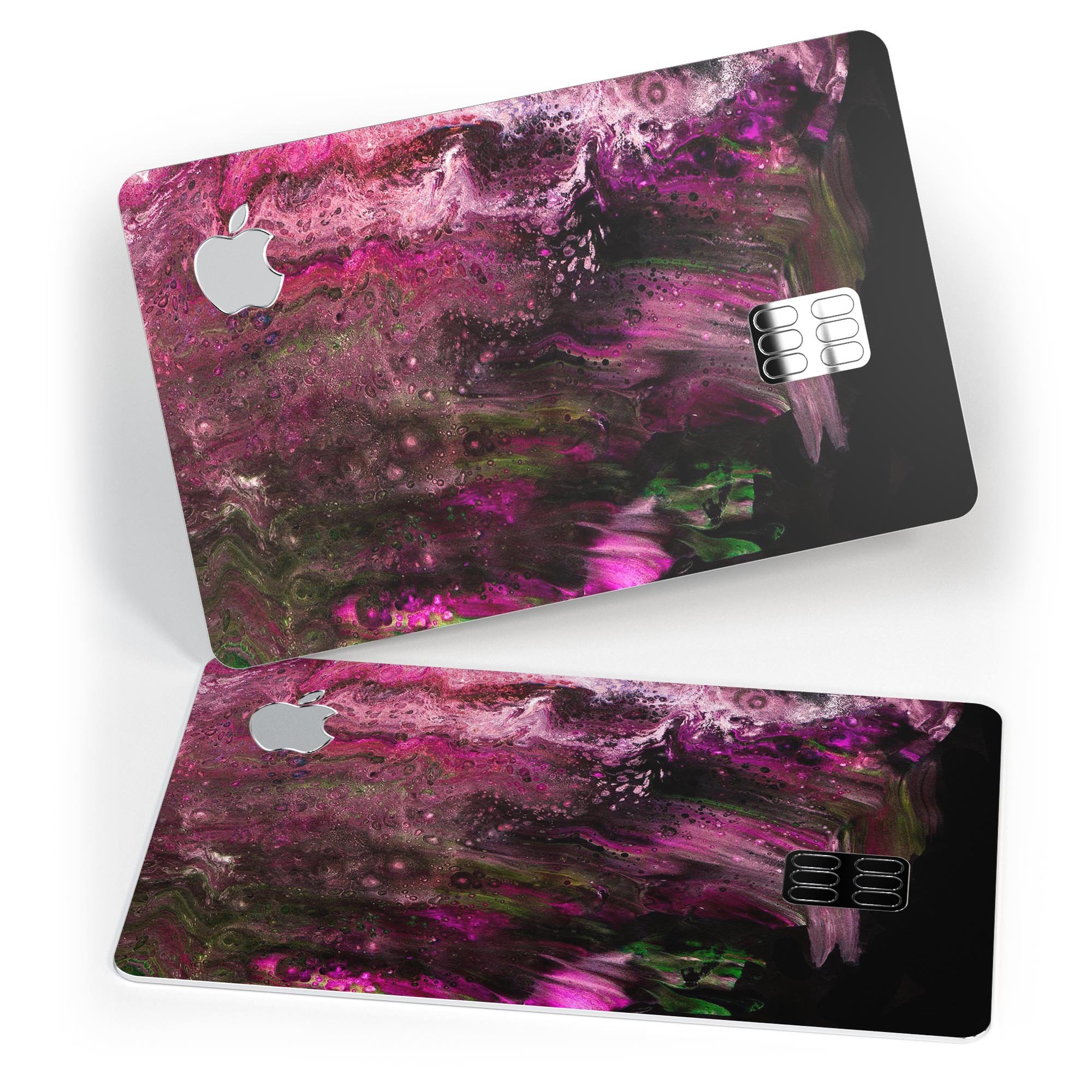 Liquid Abstract Paint V23 skin kit for Apple Card, showcasing premium vinyl design and finishes.