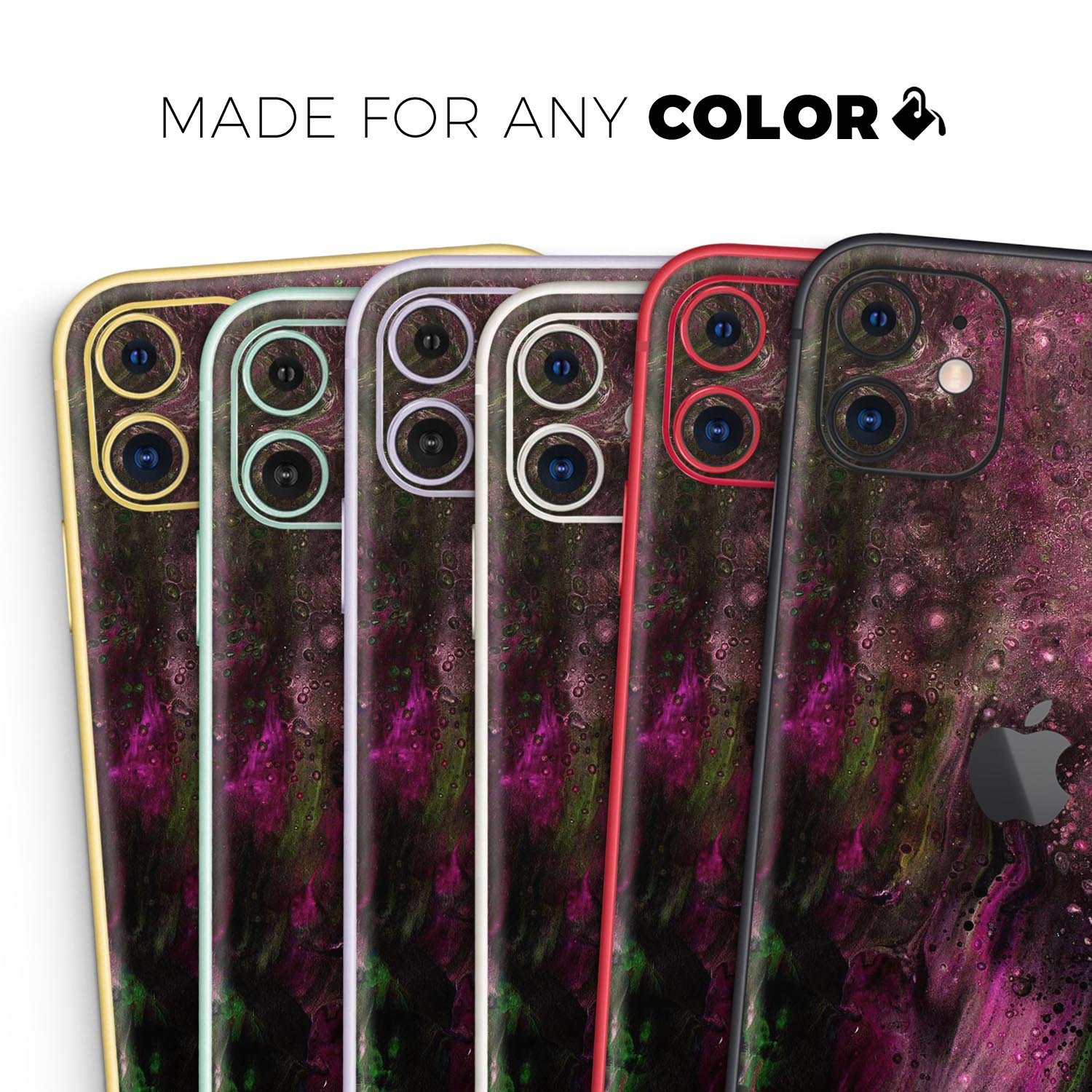 Liquid Abstract Paint V23 skin for Apple iPhone, showcasing vibrant colors and sleek design.