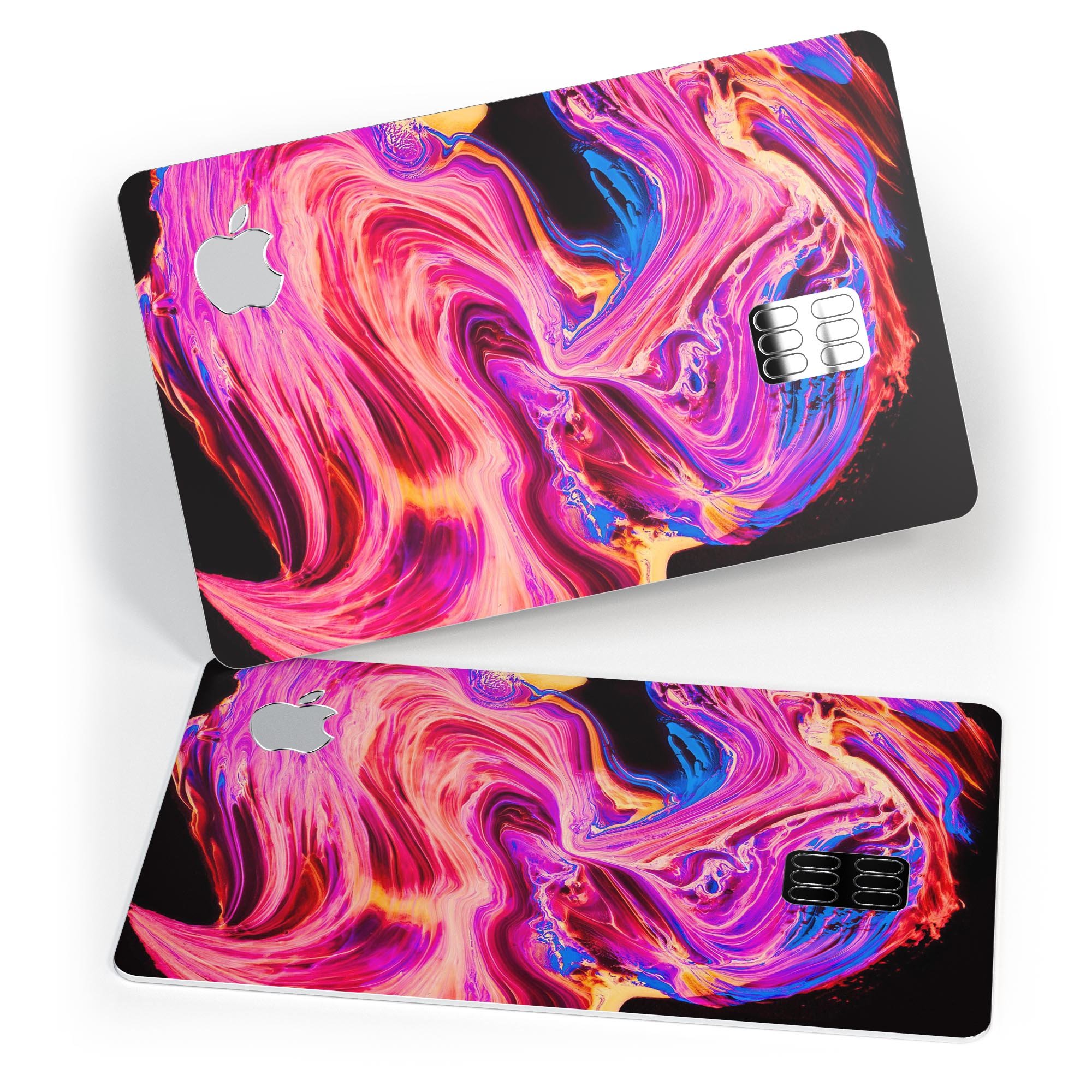 Liquid Abstract Paint V24 skin kit for Apple Card, showcasing premium vinyl design with glossy and matte finish options.