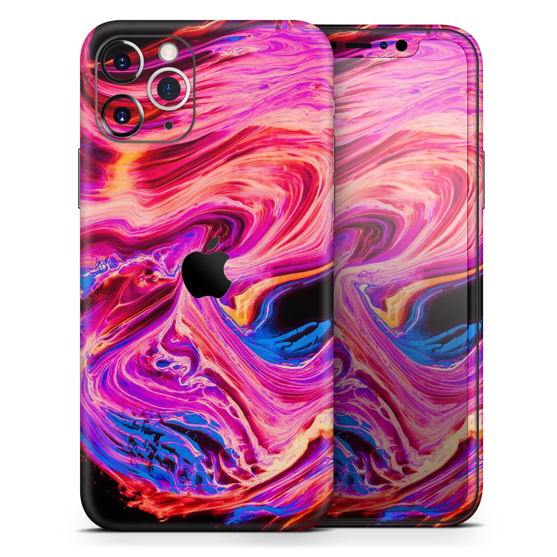 Liquid Abstract Paint V24 skin for Apple iPhone, showcasing vibrant colors and a sleek design.