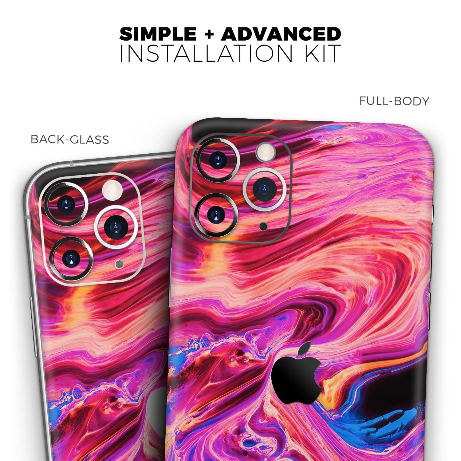 Liquid Abstract Paint V24 skin for Apple iPhone, showcasing vibrant colors and a sleek design.