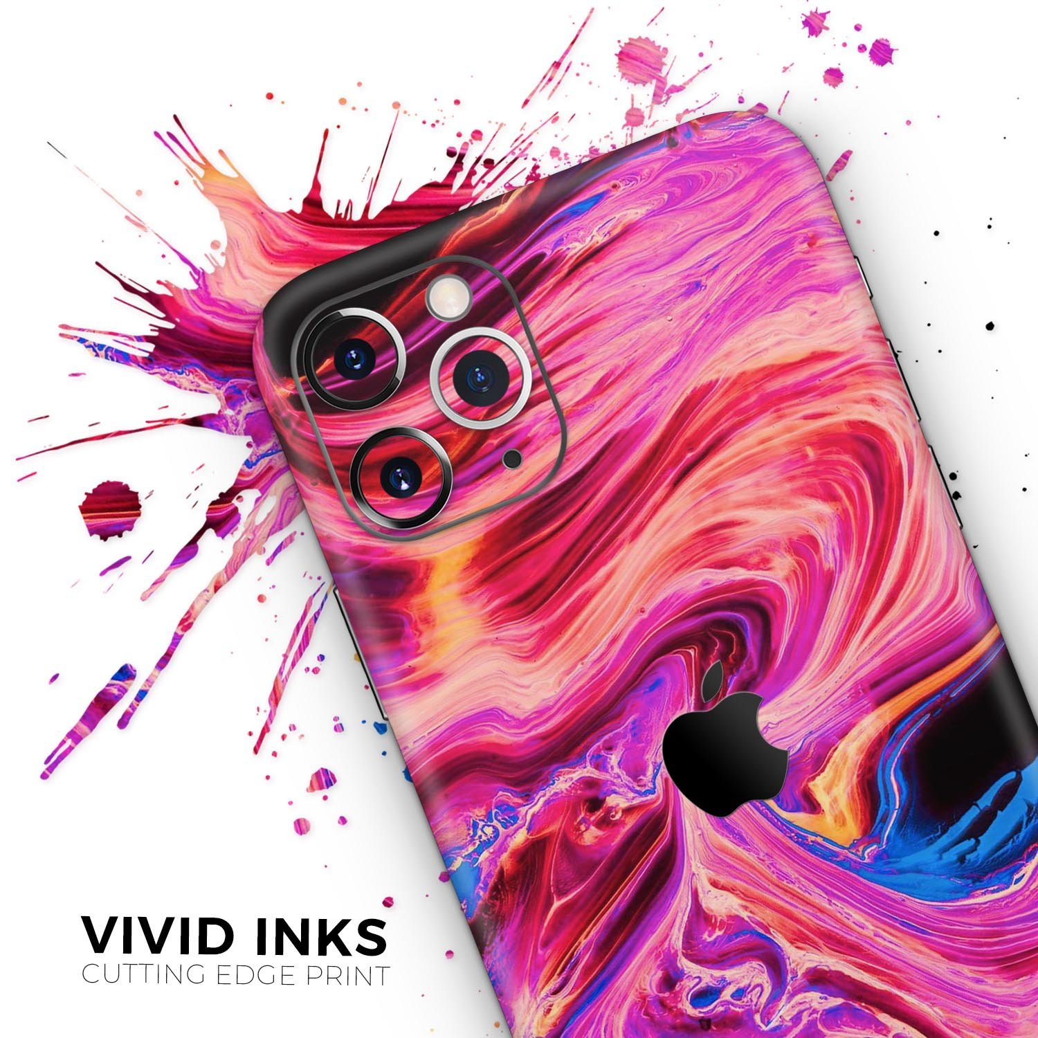 Liquid Abstract Paint V24 skin for Apple iPhone, showcasing vibrant colors and a sleek design.