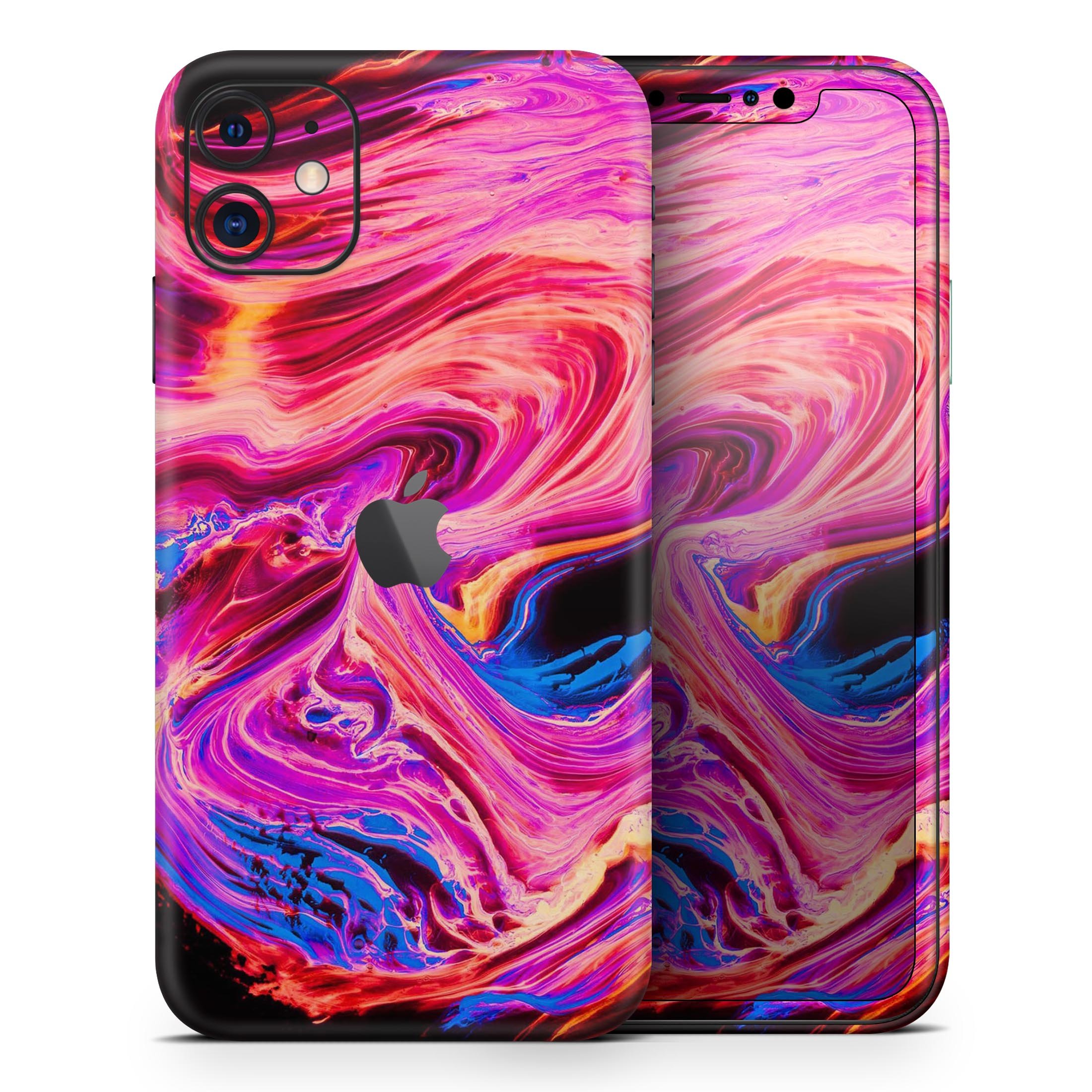 Liquid Abstract Paint V24 skin for Apple iPhone, showcasing vibrant colors and a sleek design.