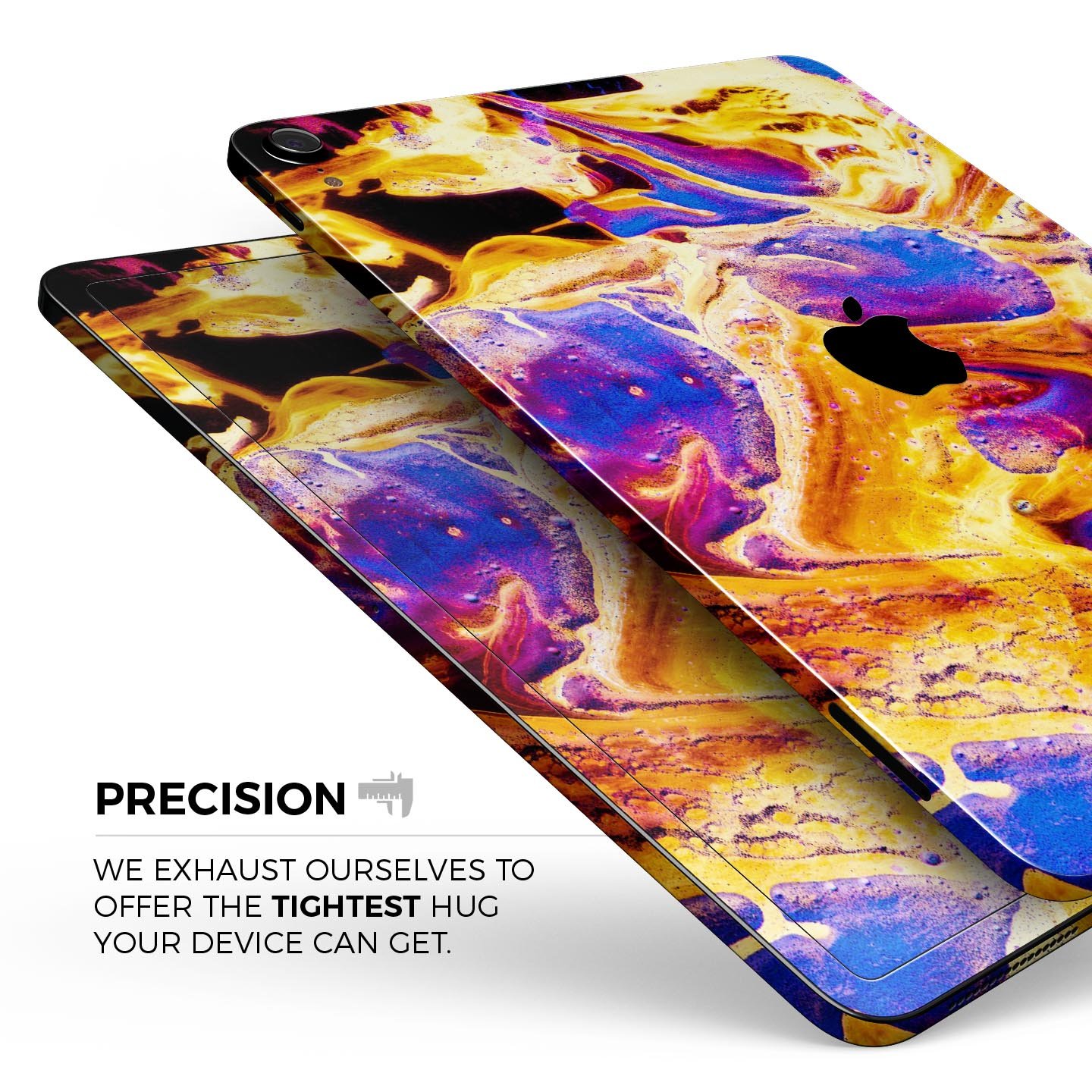 Liquid Abstract Paint V25 skin decal for Apple iPad, showcasing vibrant abstract design and premium 3M material.