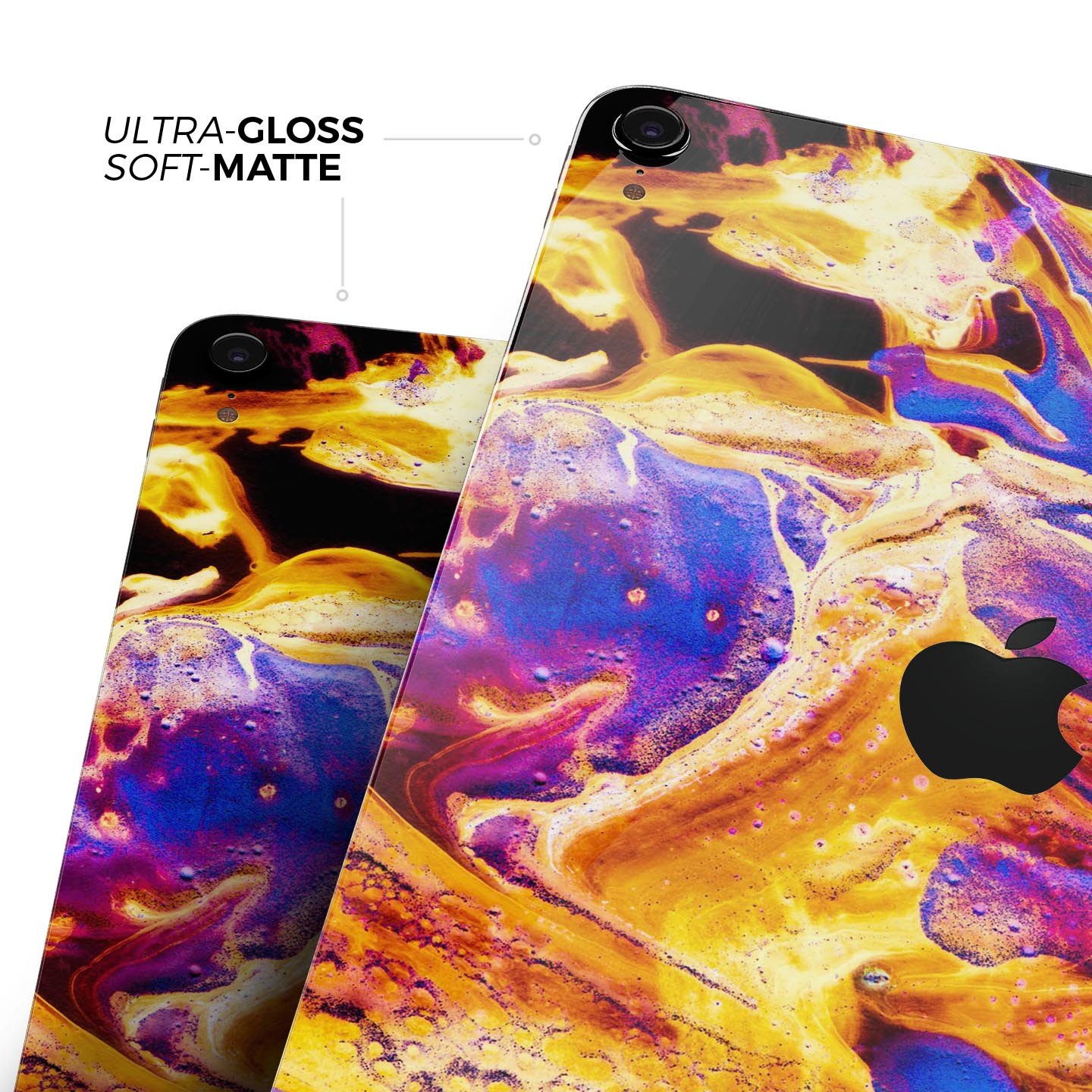 Liquid Abstract Paint V25 skin decal for Apple iPad, showcasing vibrant abstract design and premium 3M material.