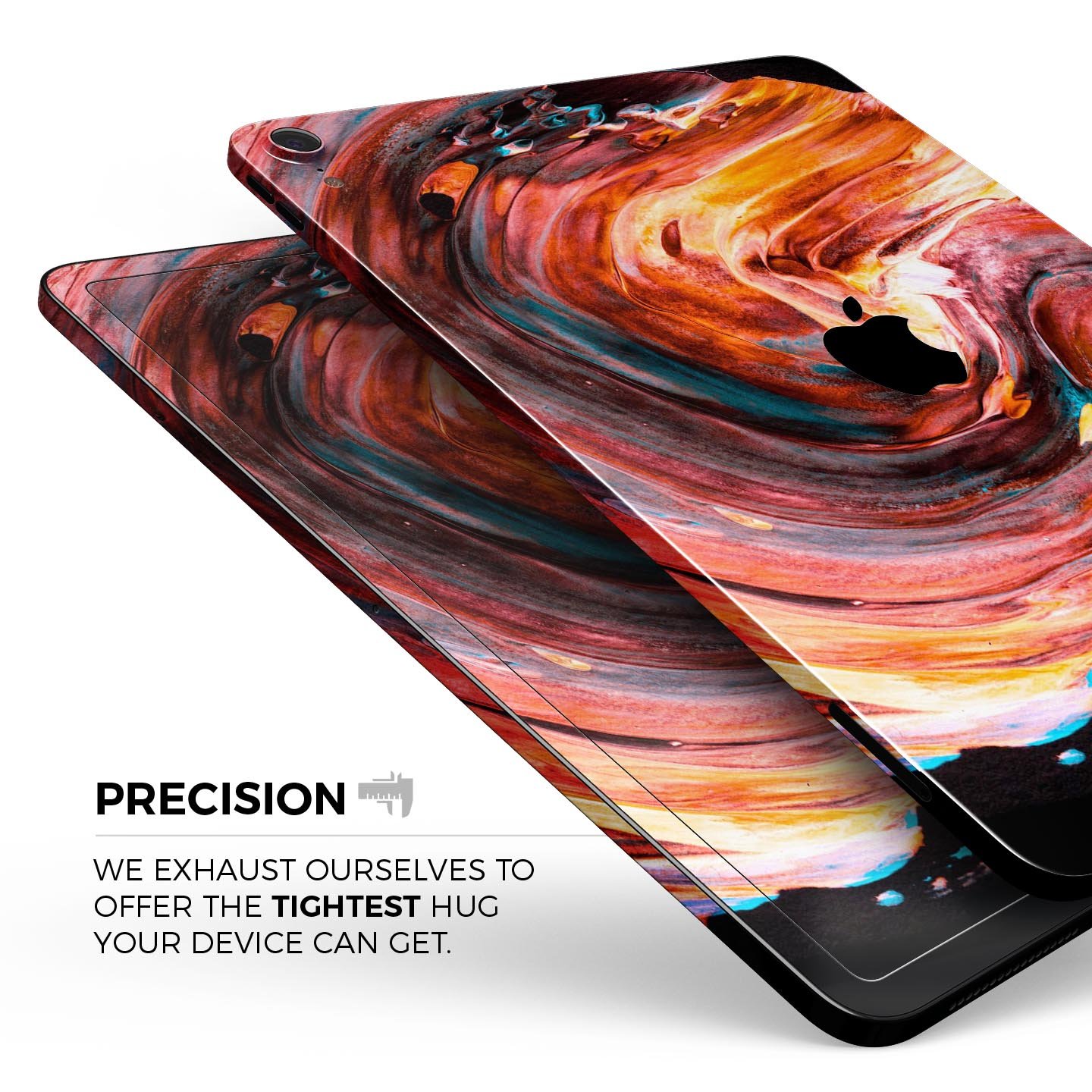 Liquid Abstract Paint V27 full body skin decal for Apple iPad, showcasing vibrant abstract design and premium 3M material.