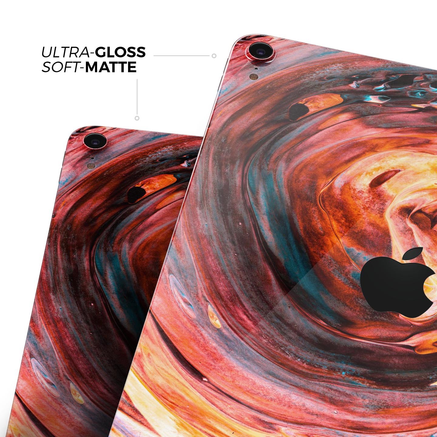 Liquid Abstract Paint V27 full body skin decal for Apple iPad, showcasing vibrant abstract design and premium 3M material.