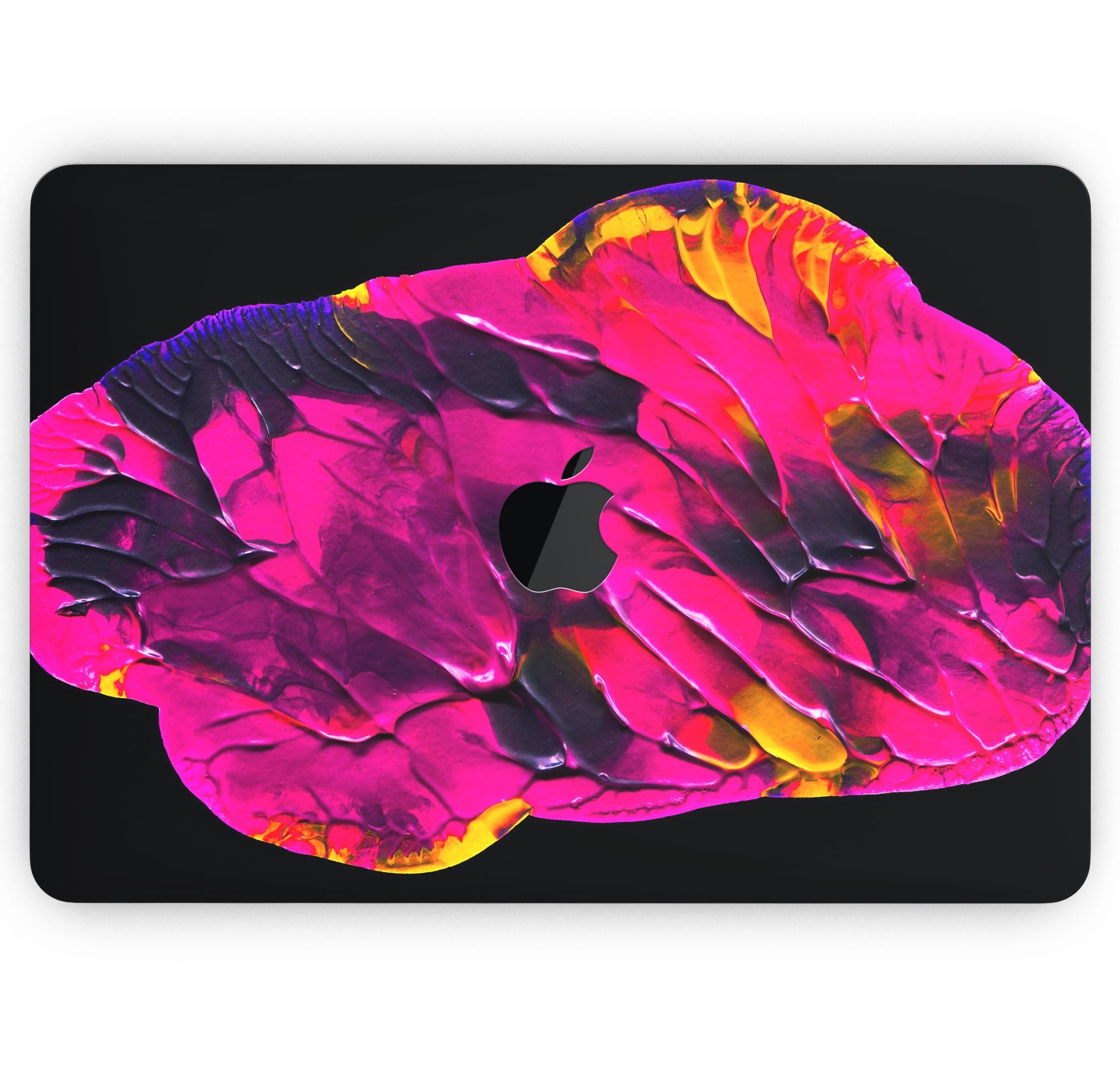 Liquid Abstract Paint V29 skin decal wrap kit for Apple MacBook, showcasing vibrant colors and a sleek design.