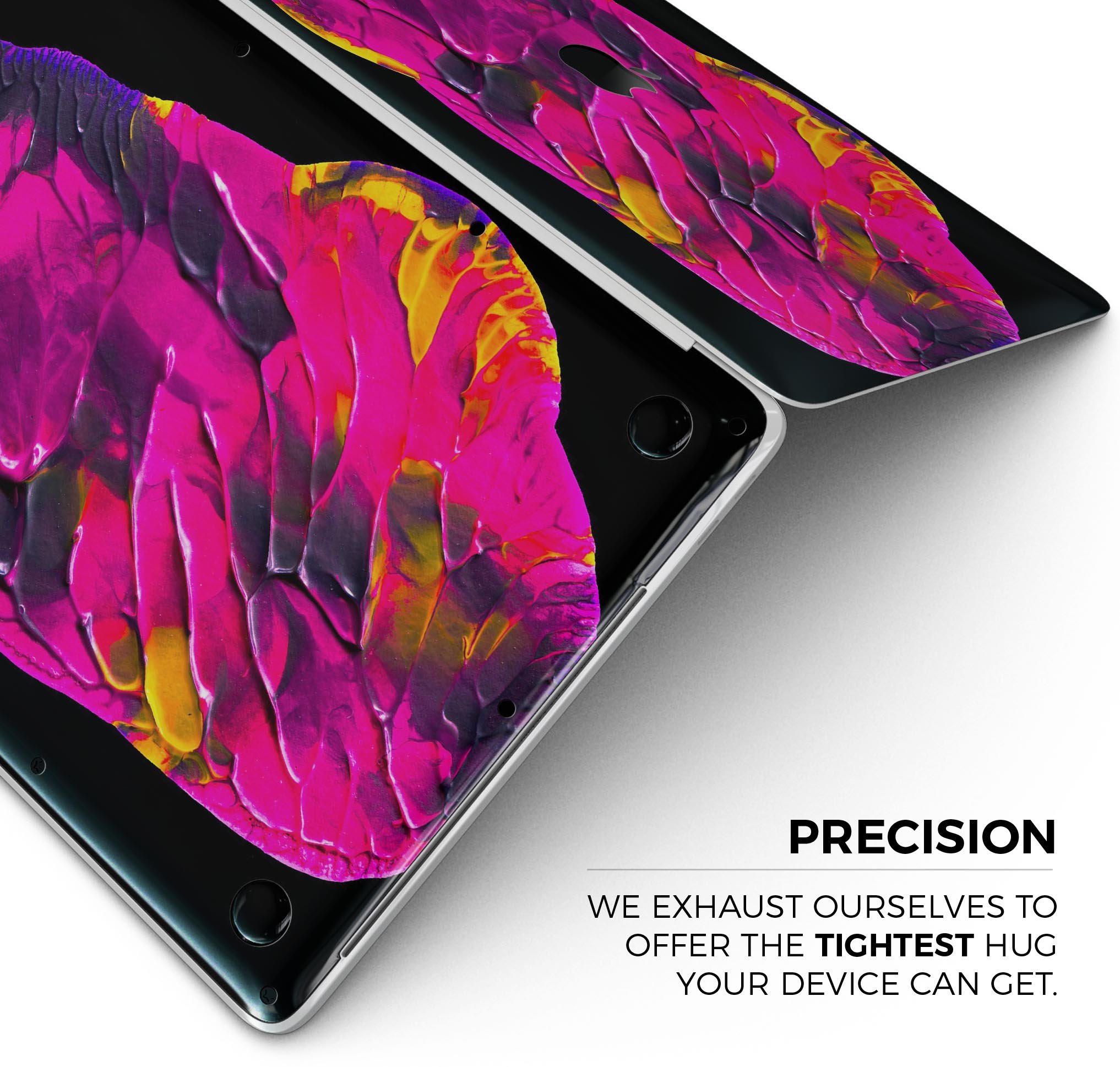 Liquid Abstract Paint V29 skin decal wrap kit for Apple MacBook, showcasing vibrant colors and a sleek design.