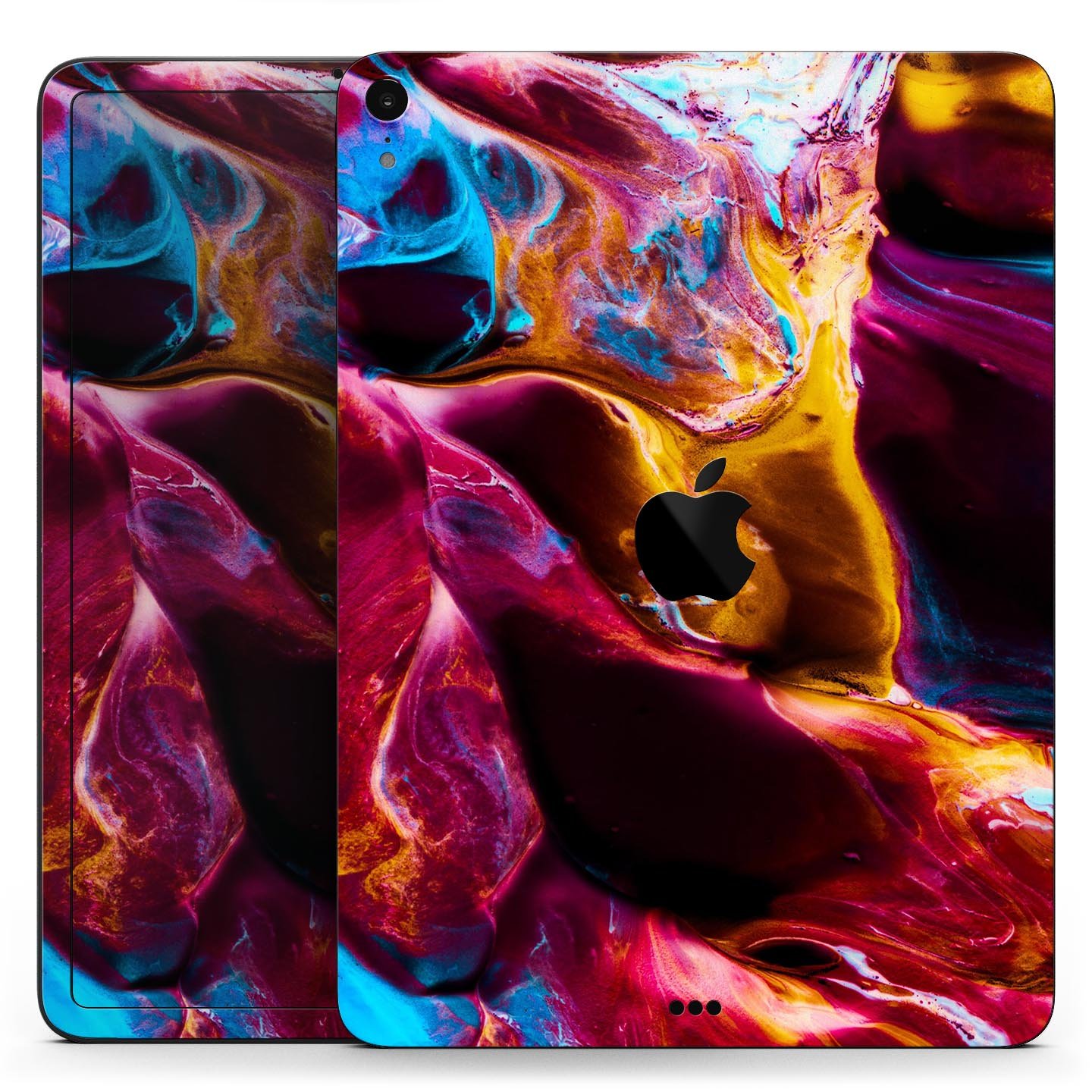 Liquid Abstract Paint V33 skin decal for Apple iPad, showcasing vibrant abstract design and premium 3M material.