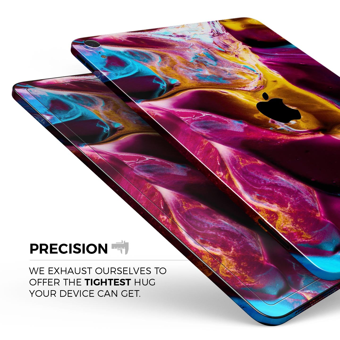 Liquid Abstract Paint V33 skin decal for Apple iPad, showcasing vibrant abstract design and premium 3M material.