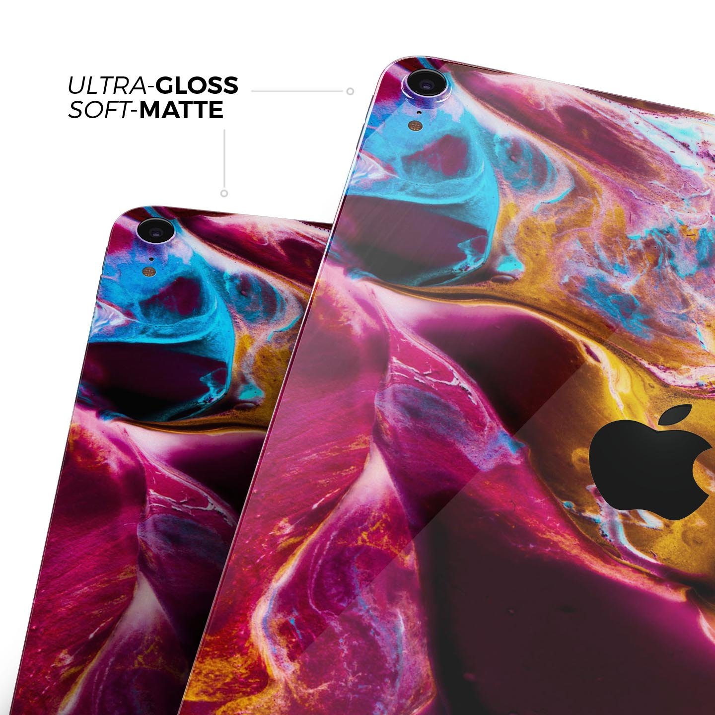 Liquid Abstract Paint V33 skin decal for Apple iPad, showcasing vibrant abstract design and premium 3M material.